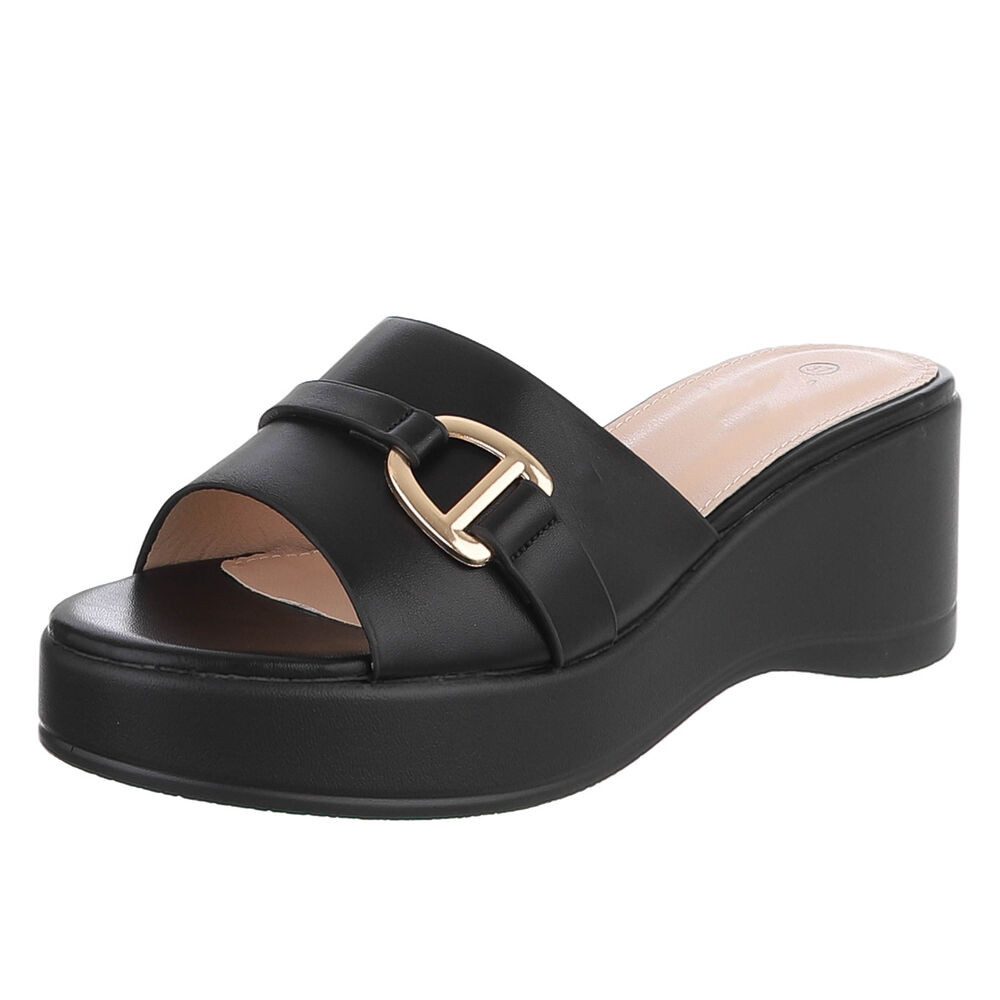 Ital-Design Elegante Sandalen mit Absatz und Schnalle für Damen Plateausand günstig online kaufen