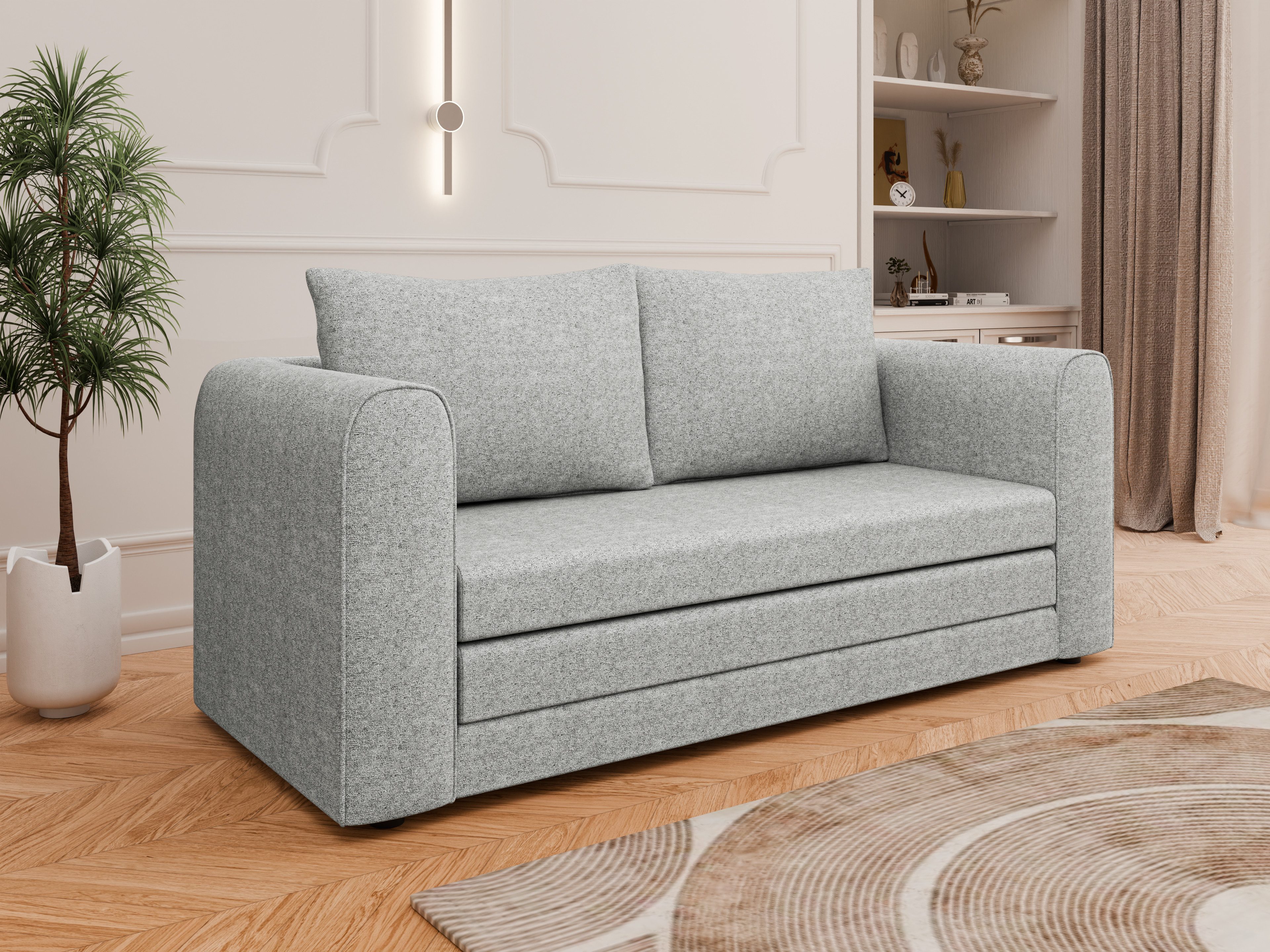 Homesy Schlafsofa Arelis – Moderne 2-Sitzer Sofa mit Bettfunktion, Bestseller, Platzsparendes Sofa mit Gästebettfunktion