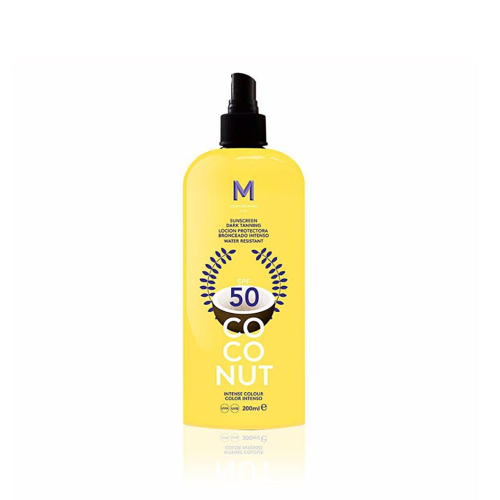 Mediterraneo Sun Sonnenschutzpflege ml SPF50 tanning 200 sunscreen COCONUT dark