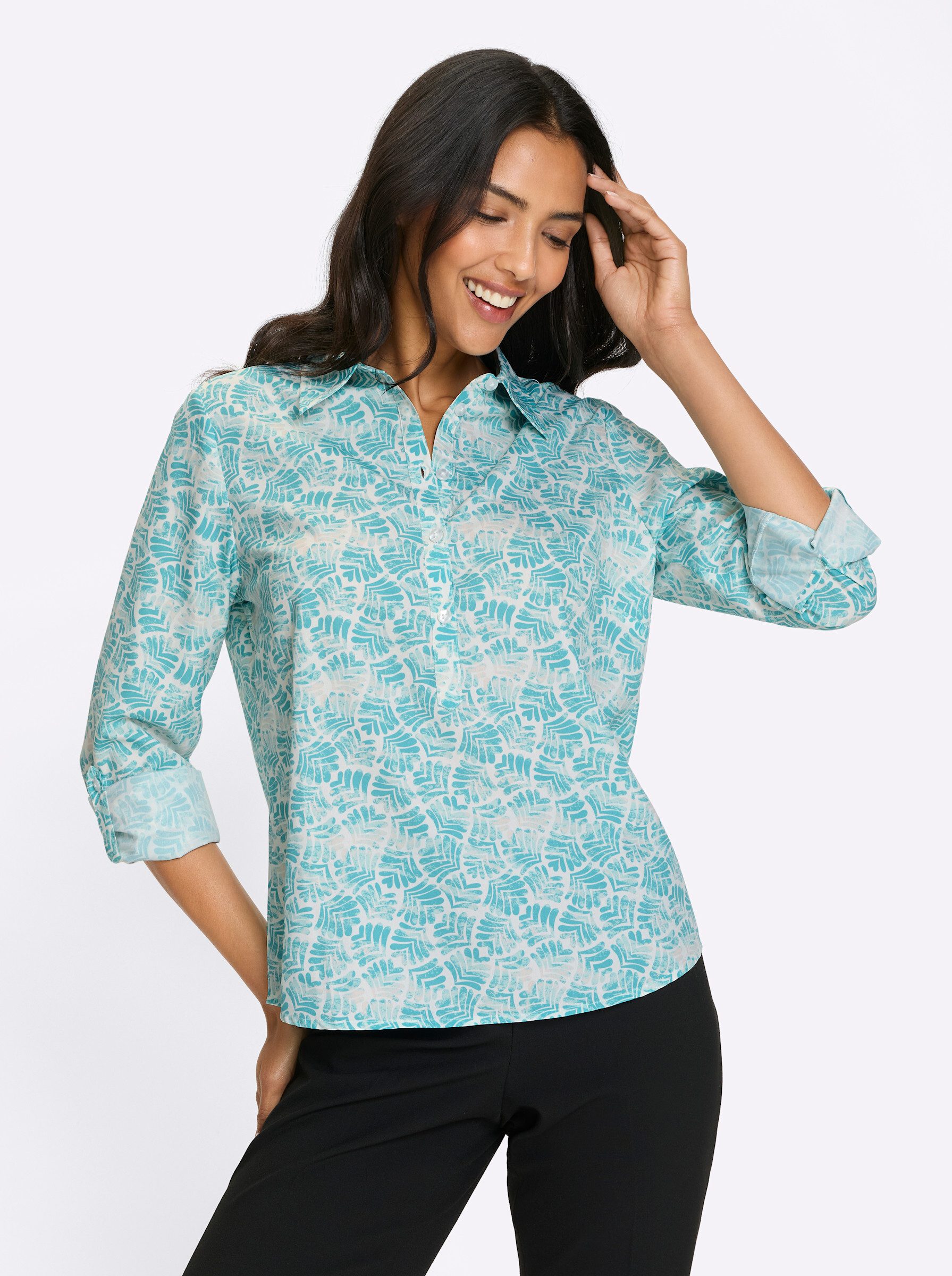 Klassische Bluse Langarm-Bluse Langarm
