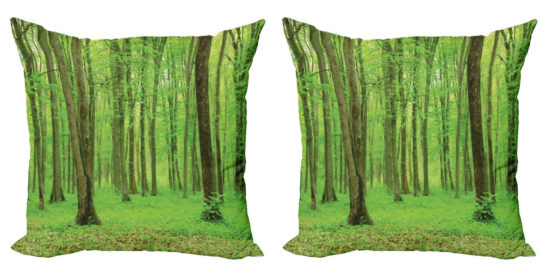 Kissenbezüge Modern in Abakuhaus einem Wald Digitaldruck, Accent Frühling (2 sonnigen Tag Stück), Doppelseitiger