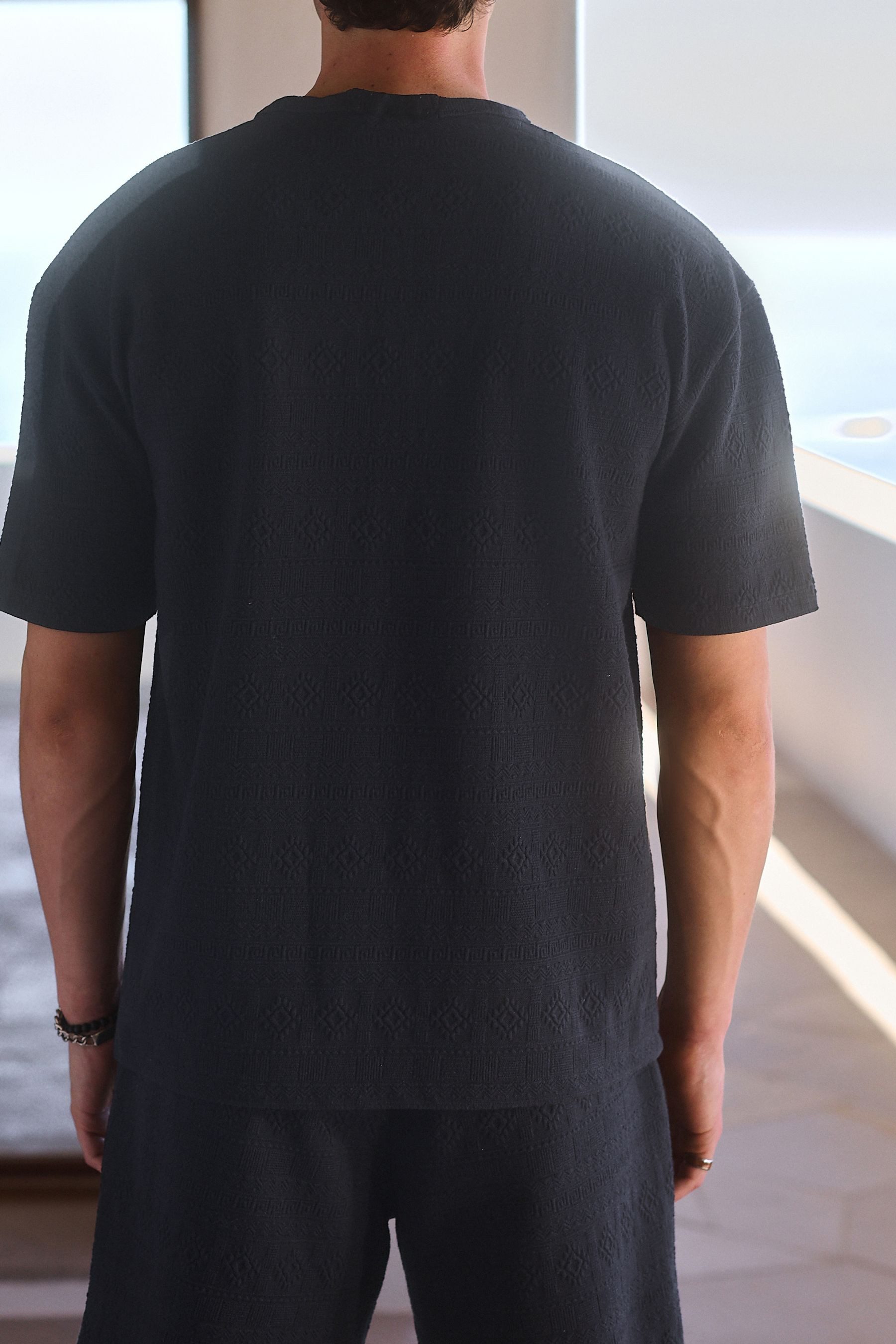 Next T-Shirt Edles strukturiertes T-Shirt (1-tlg) günstig online kaufen
