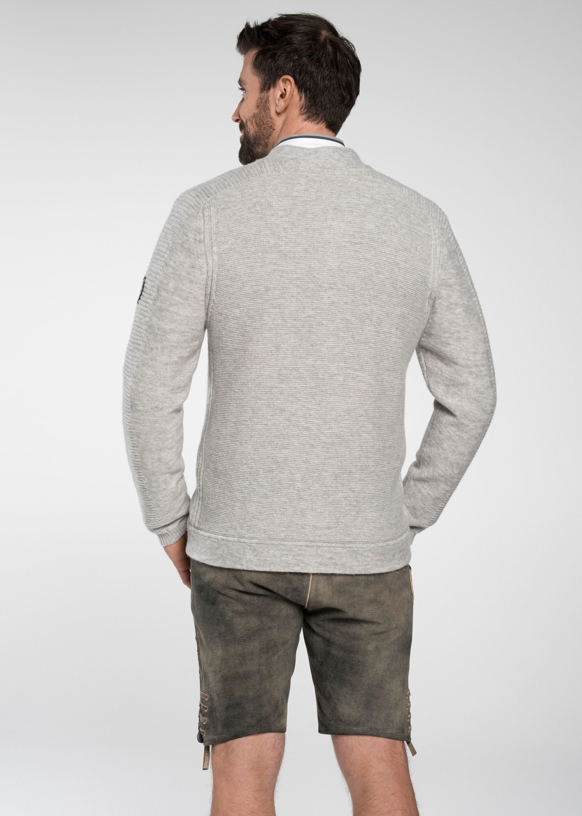 Spieth & Wensky Trachtenstrickjacke Strickjacke "Fabius" (1-tlg) im unifarbenen Look