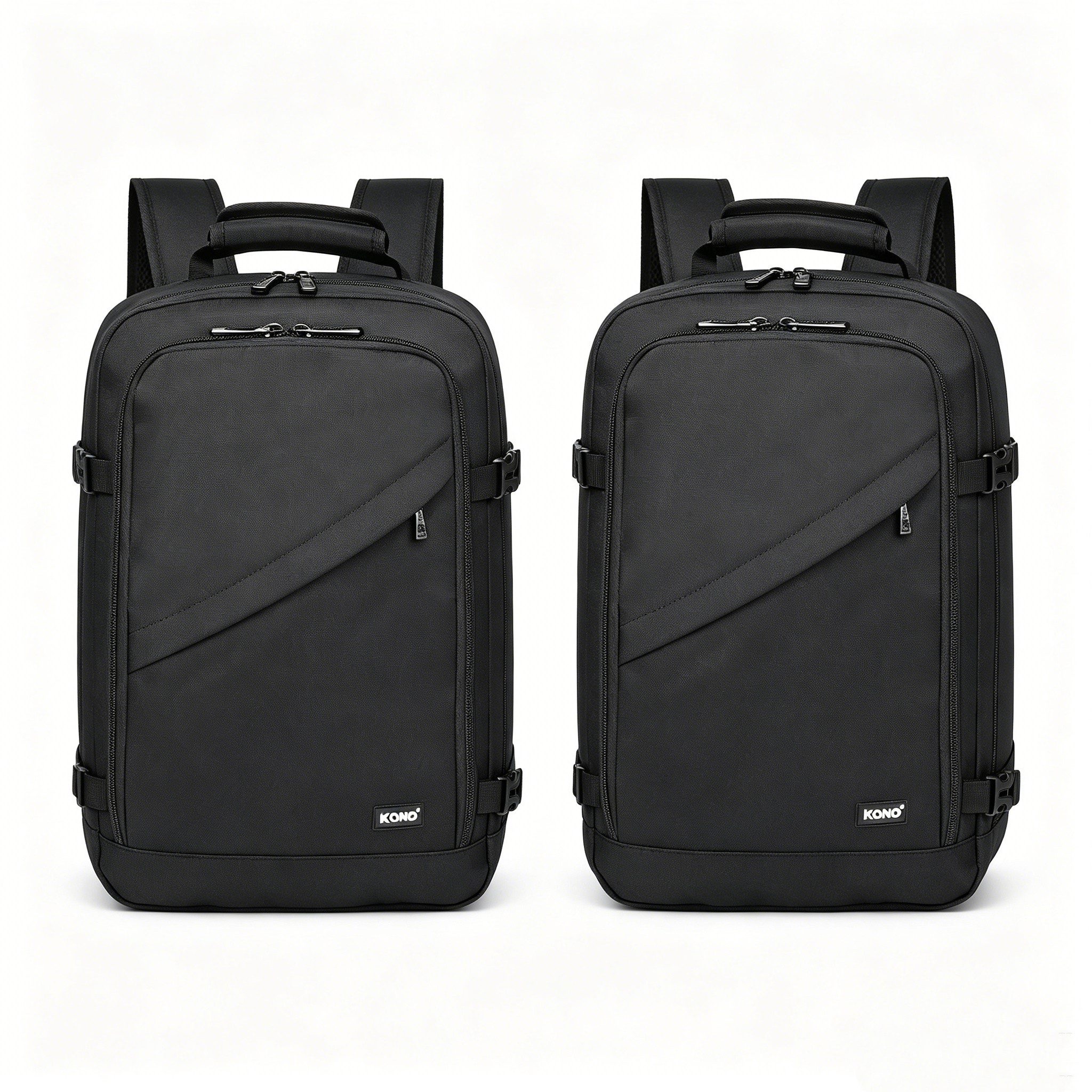KONO Tagesrucksack 20L, Kabinenrucksack 40x20x25 cm für für Ryanair, Unter-Sitz-Tasche (2-tlg)