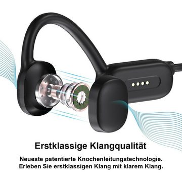 yozhiqu Knochenleitungskopfhörer, IPX8 wasserdichter Schwimmkopfhörer Bluetooth-Kopfhörer (mit 32G Speicher, geeignet für Laufen, Autofahren, Wandern, Radfahren)