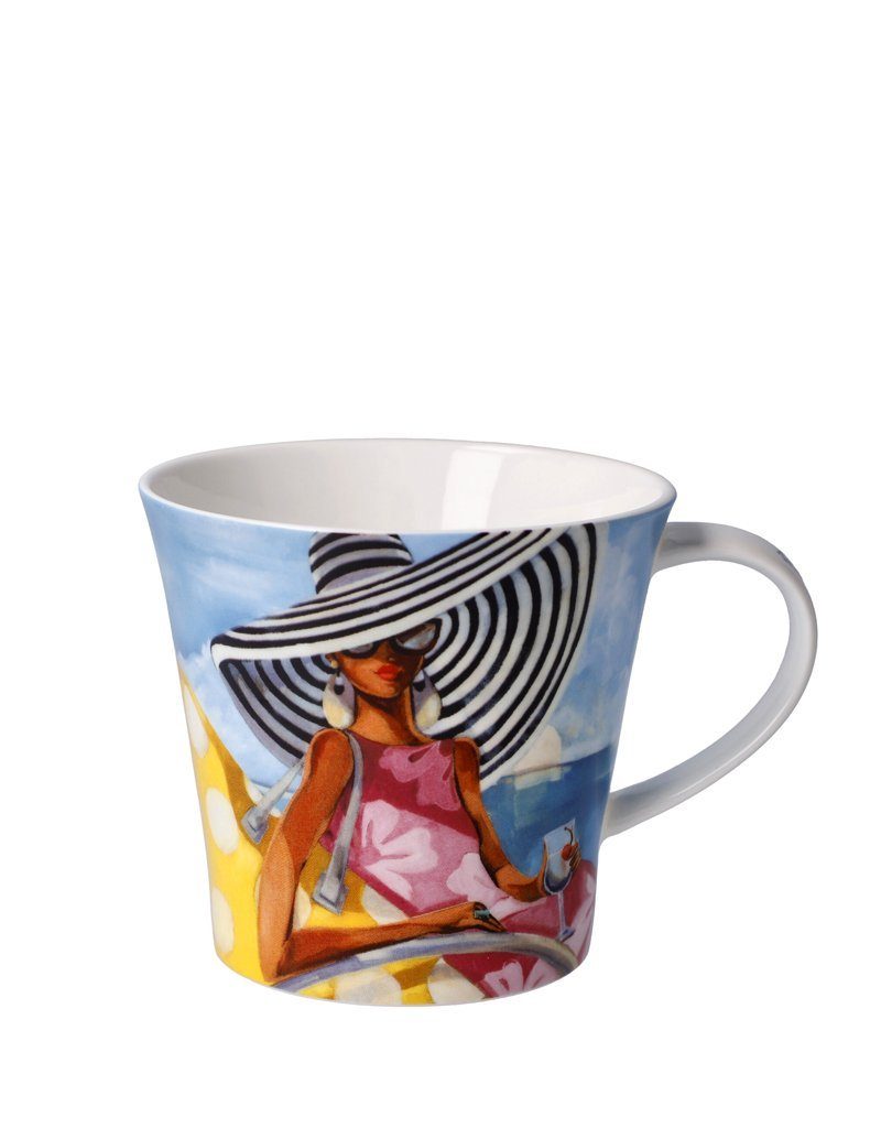 Goebel Becher Tasse "Summer Girl", Trish Biddle, Goebel Porzellan, Fine Bone China Porzellan, spülmaschinengeeignet & leicht | Teeschalen