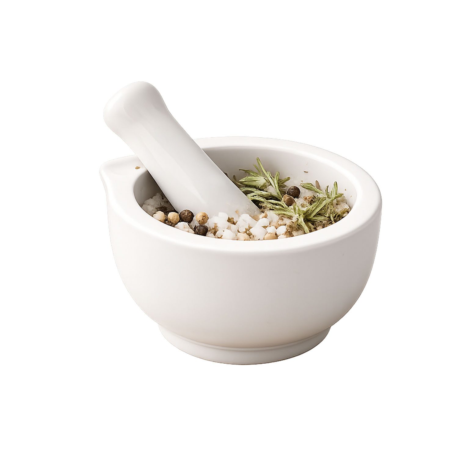 INDA-Exclusiv Müslischale INDA-Exclusiv Mörser mit Stößel, weiß Mörser mit Stößel