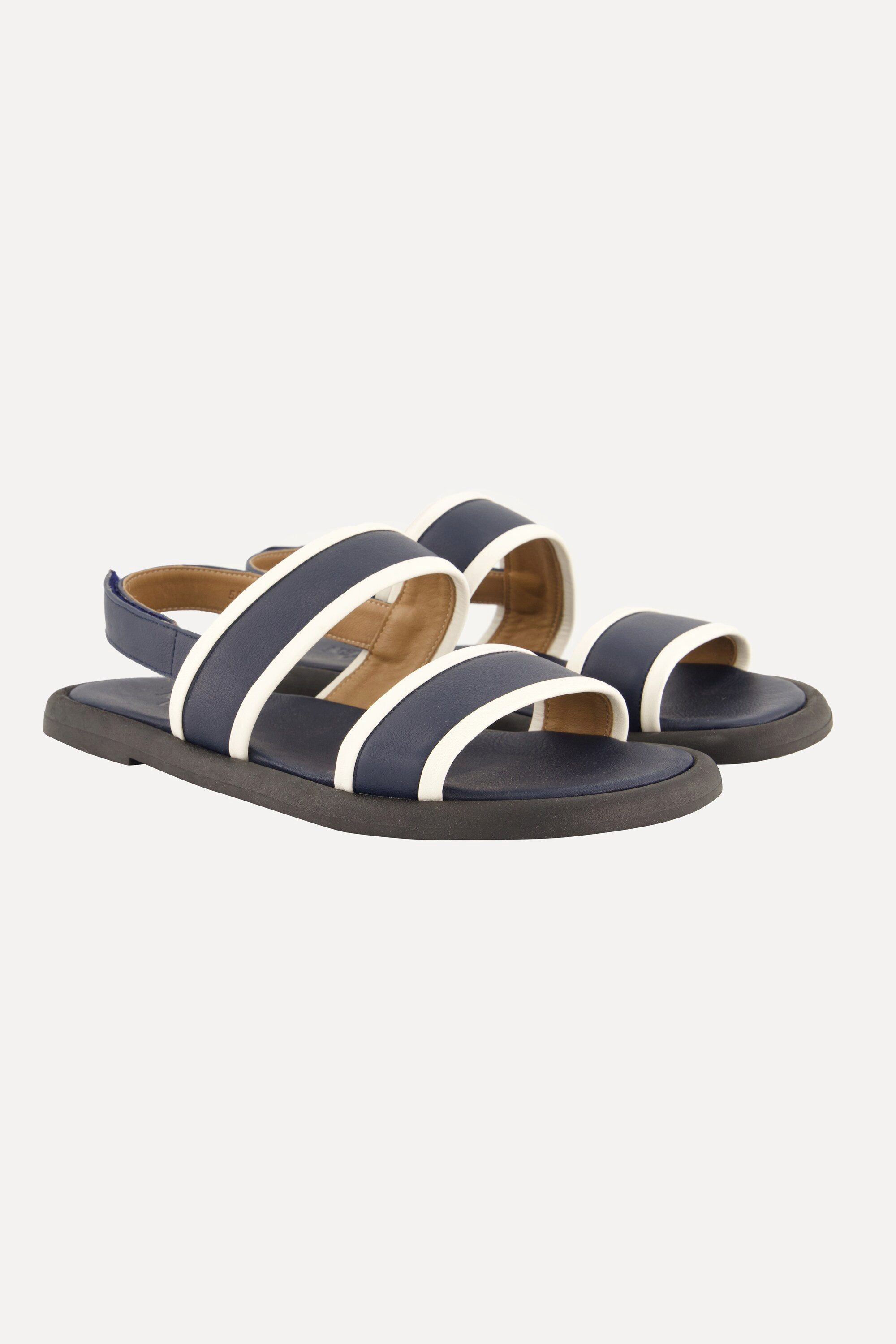 Ulla Popken Leder-Sandalen Klettriegel Weite H Sandalette