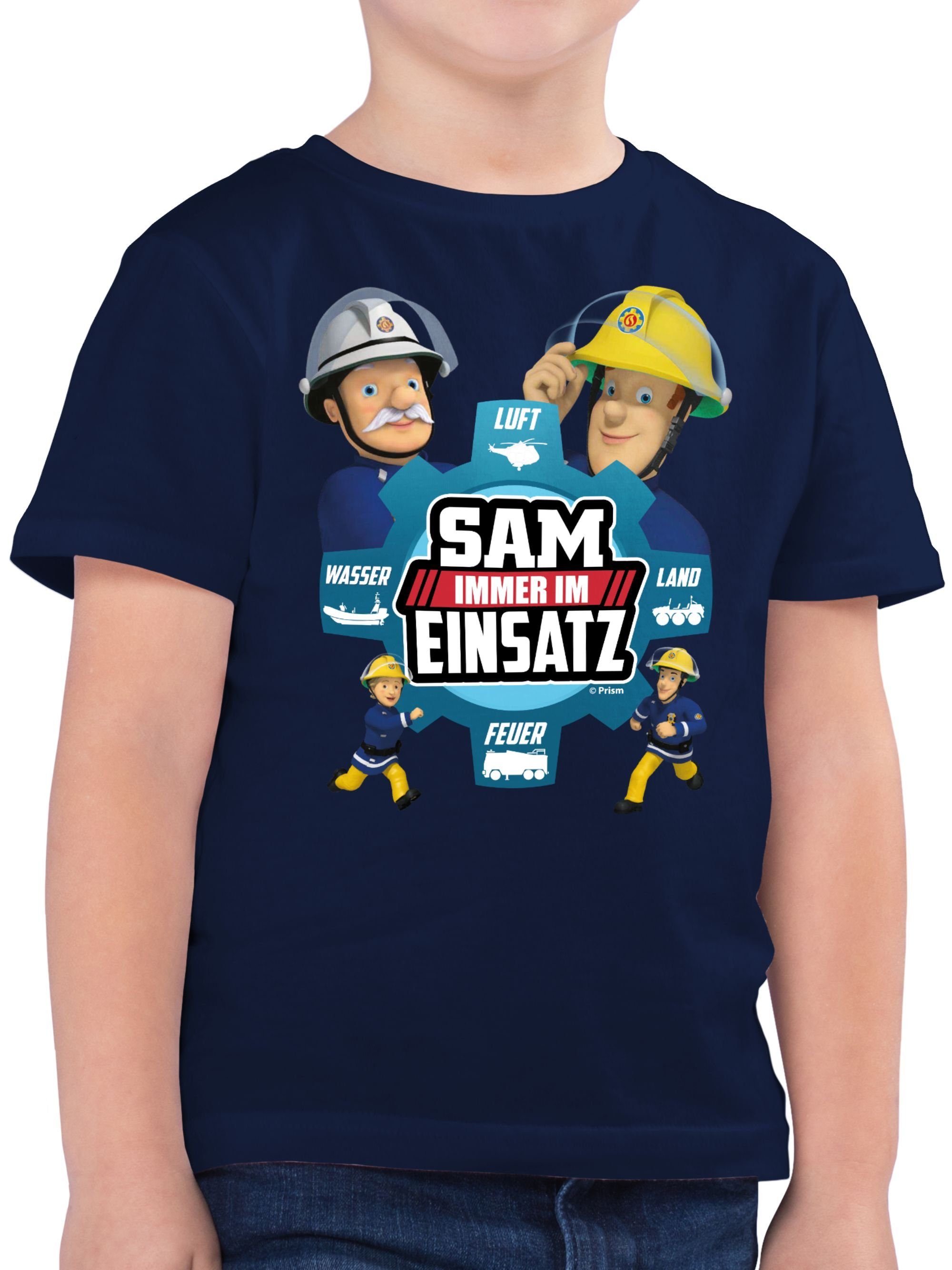 Shirtracer T-Shirt Sam - Immer im Einsatz (1-tlg) Feuerwehrmann Sam Jungen