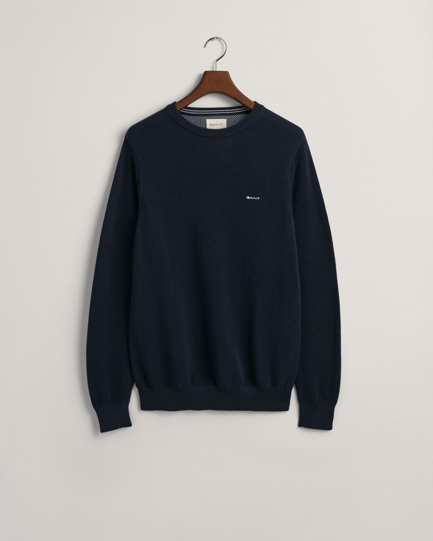 Gant Rundhalspullover COTTON PIQUE C-NECK mit günstig online kaufen