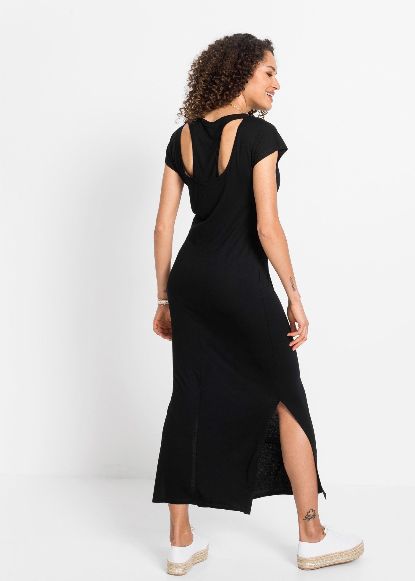 bonprix Jerseykleid für Alltag, aus Viskose und Elasthan, lockere Passform