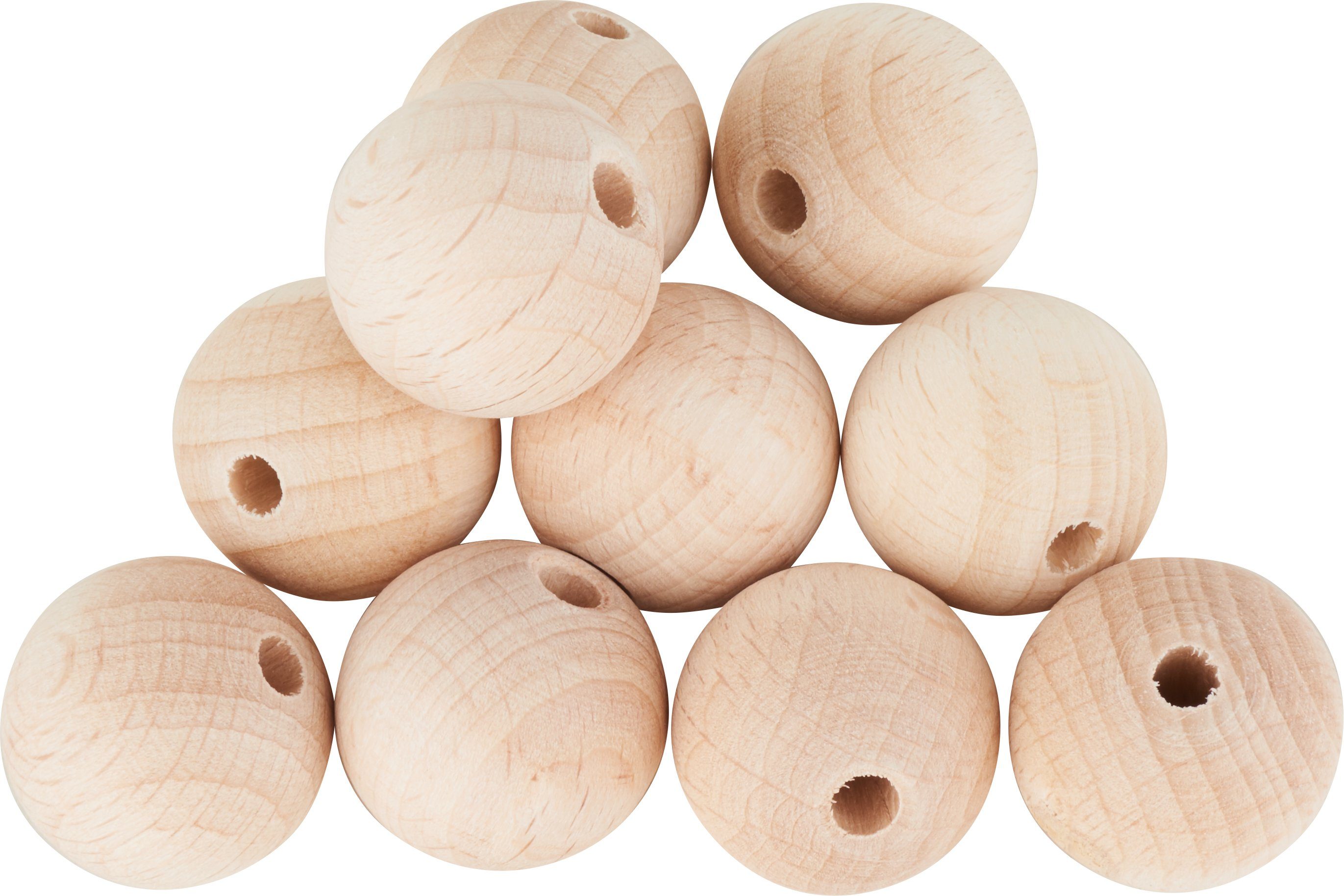 VBS Ремесленные бусы Holzkugeln, (10-tlg), durchgebohrt, Ø 20 mm