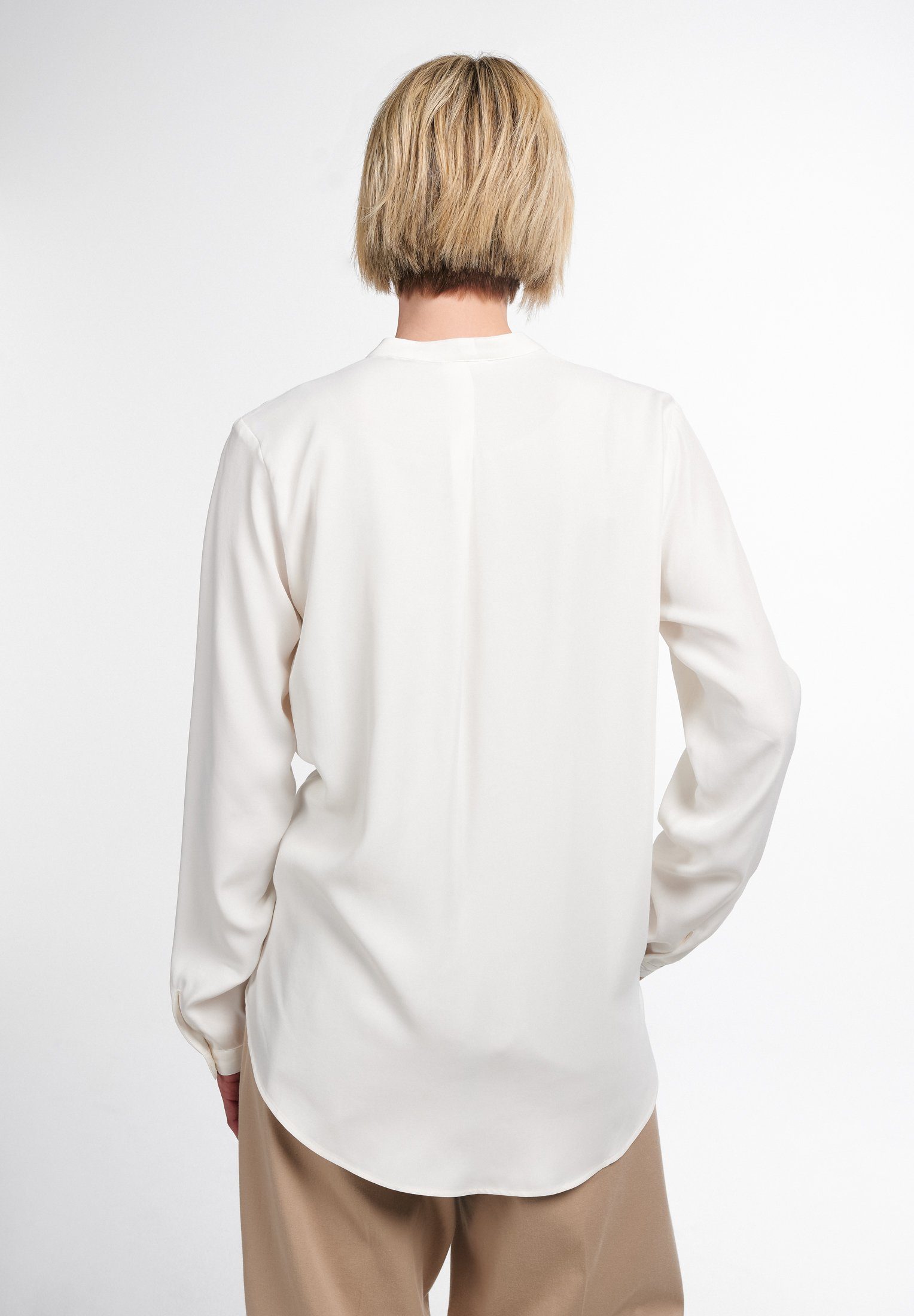 Eterna Blusentop ETERNA CLASSIC FIT Langarm Bluse Tunika weiss 5270-01-D931