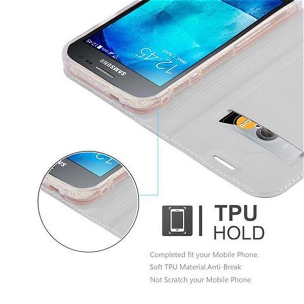 Cadorabo Handyhülle für Samsung Galaxy XCover 3 Hülle Samsung Galaxy XCover 3, Schutzhülle Hülle mit Standfunktion, Magnetverschluss und Kartenfach