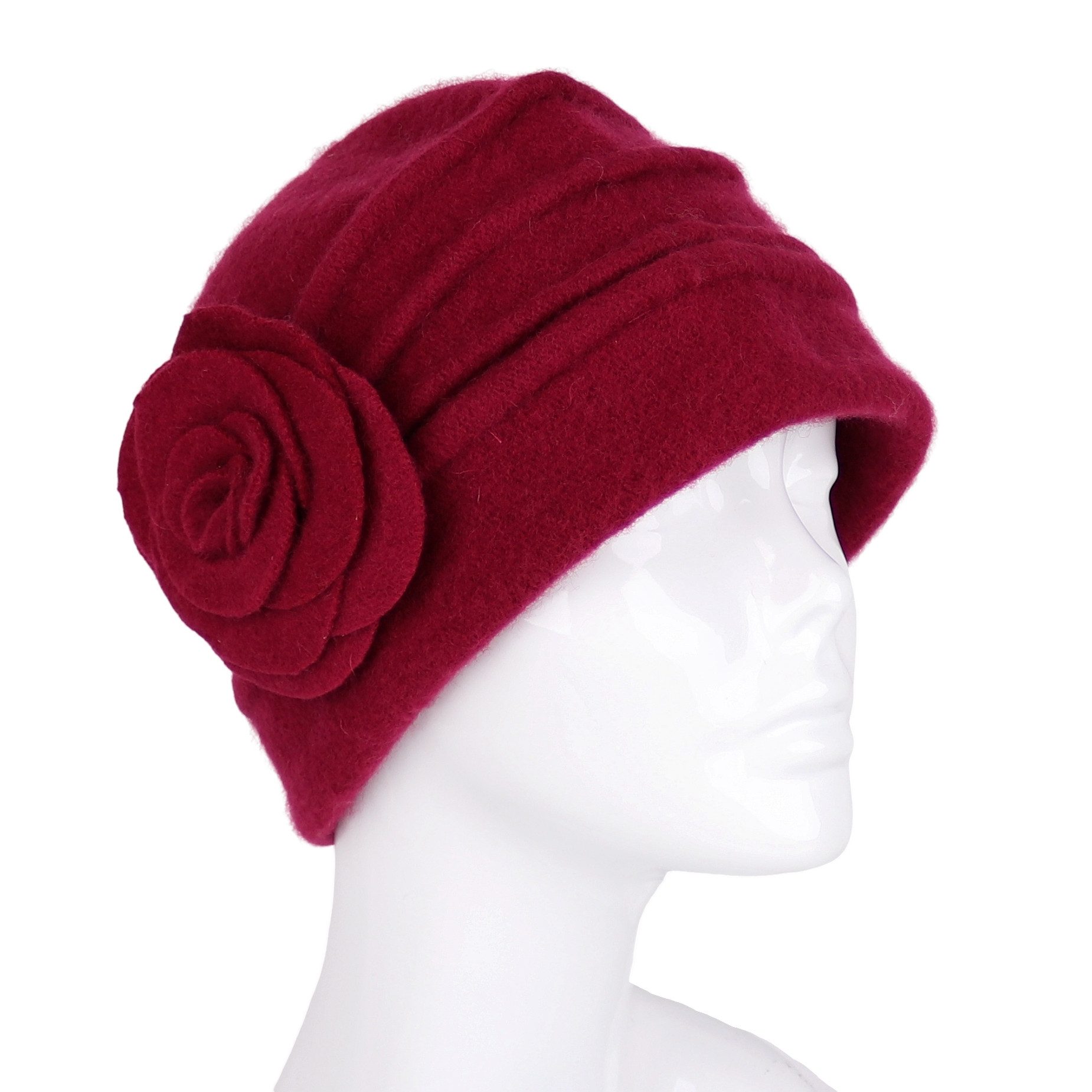 MIRROSI Filzhut Damen Wollfilzhut Wollhut mit Blumen 100% Schurwolle günstig online kaufen