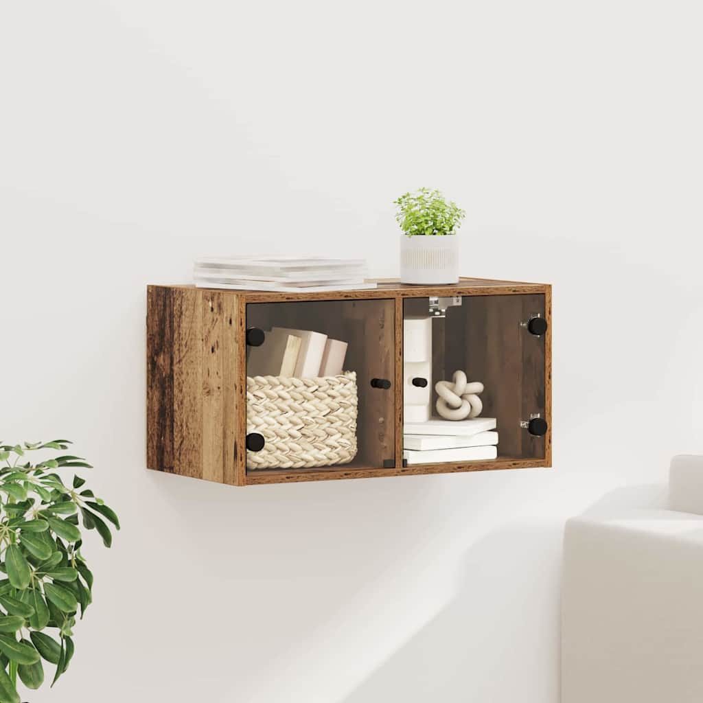 vidaXL Hängeschrank Wandschrank 68 x 37 x 35 cm Holzwerkstoff Altholz (1-St)