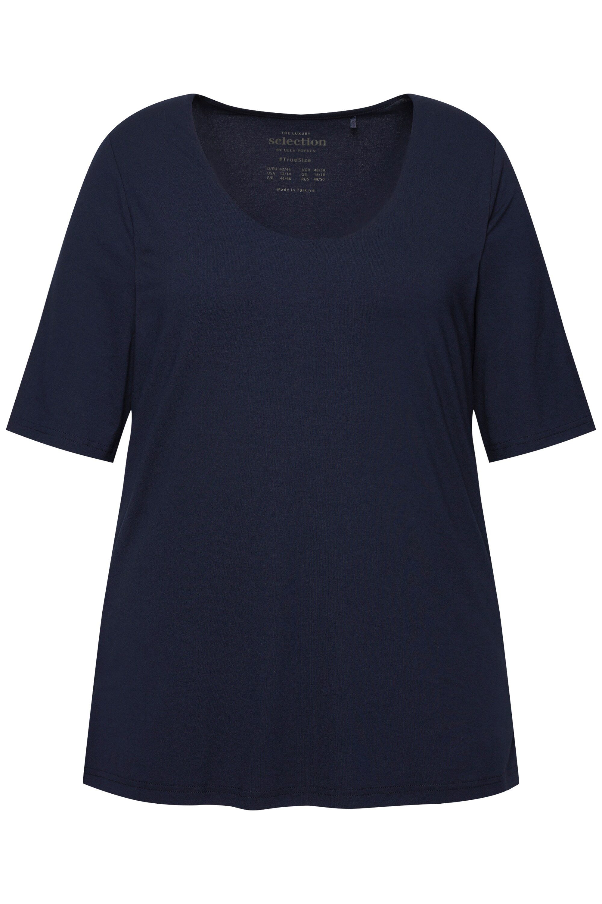 Ulla Popken T-Shirt Shirt 1/2 Arm Doublelayer günstig online kaufen