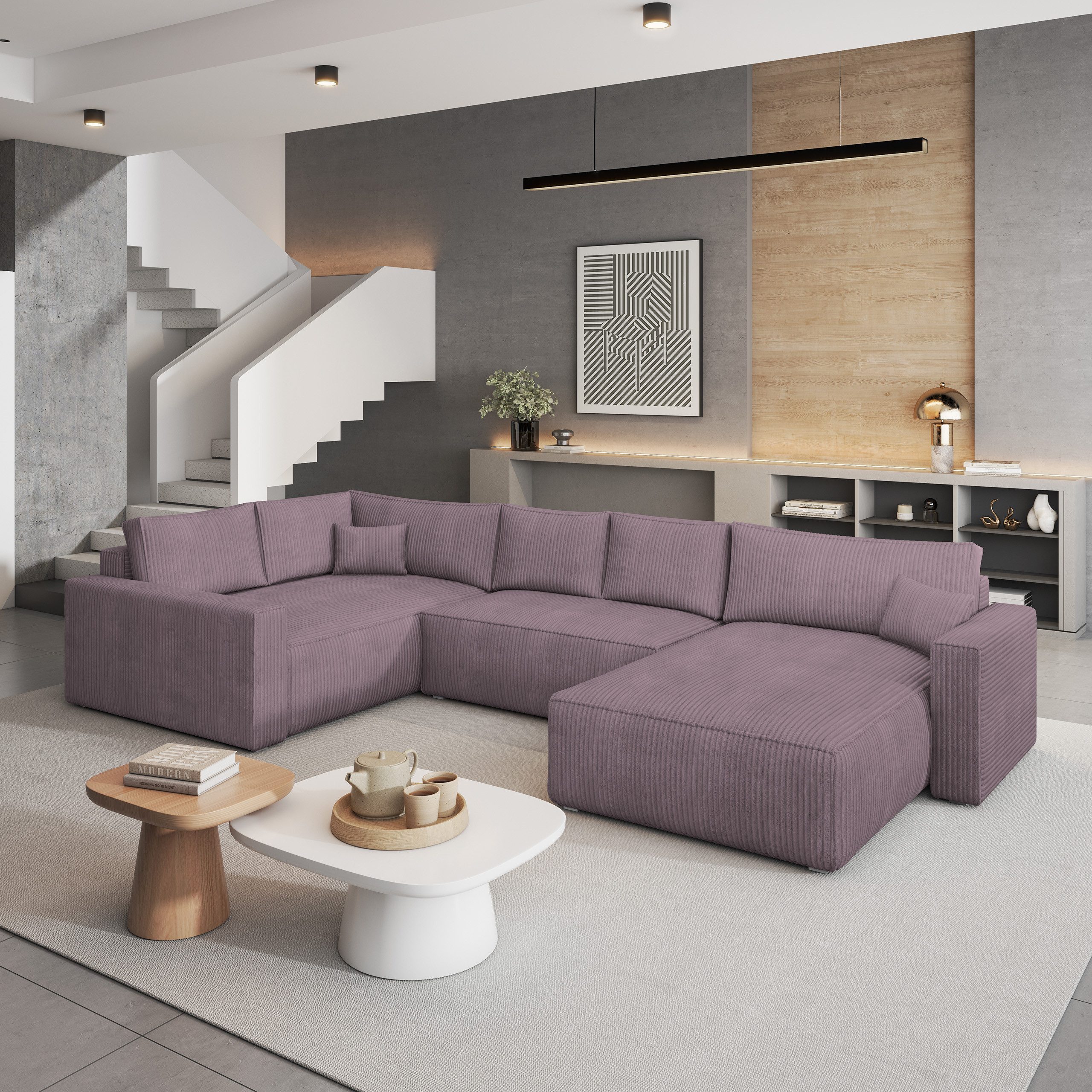 Masseno Ecksofa VELAMI mit Schlaffunktion U-Form, günstig online kaufen