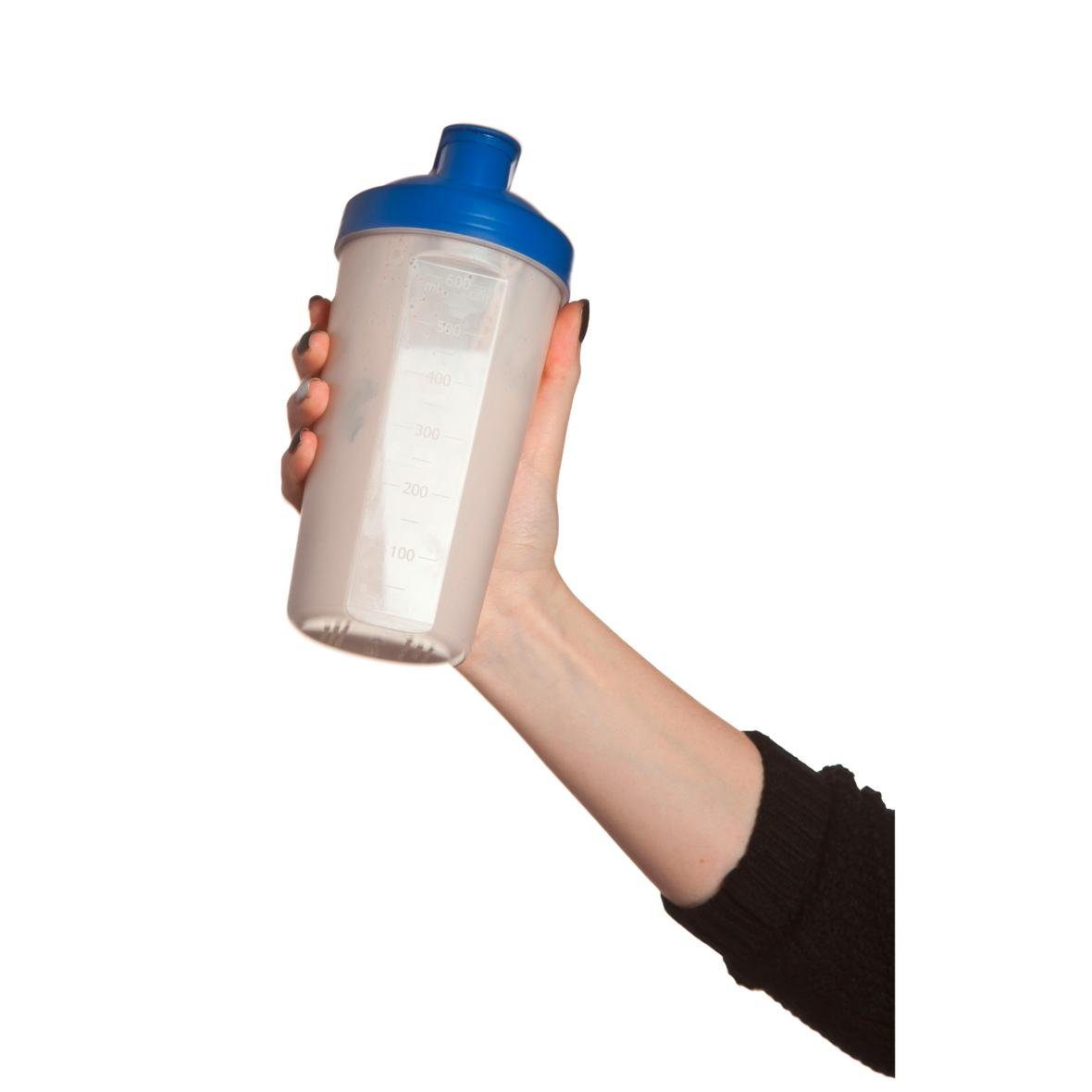 elasto Protein Shaker Auslaufsicherer PROTEIN Fitness-Shaker 600 ml mit Sieb, Shaker für Eiweiß- & Sportgetränke, Robust, Langlebig – Bild 4 von 5