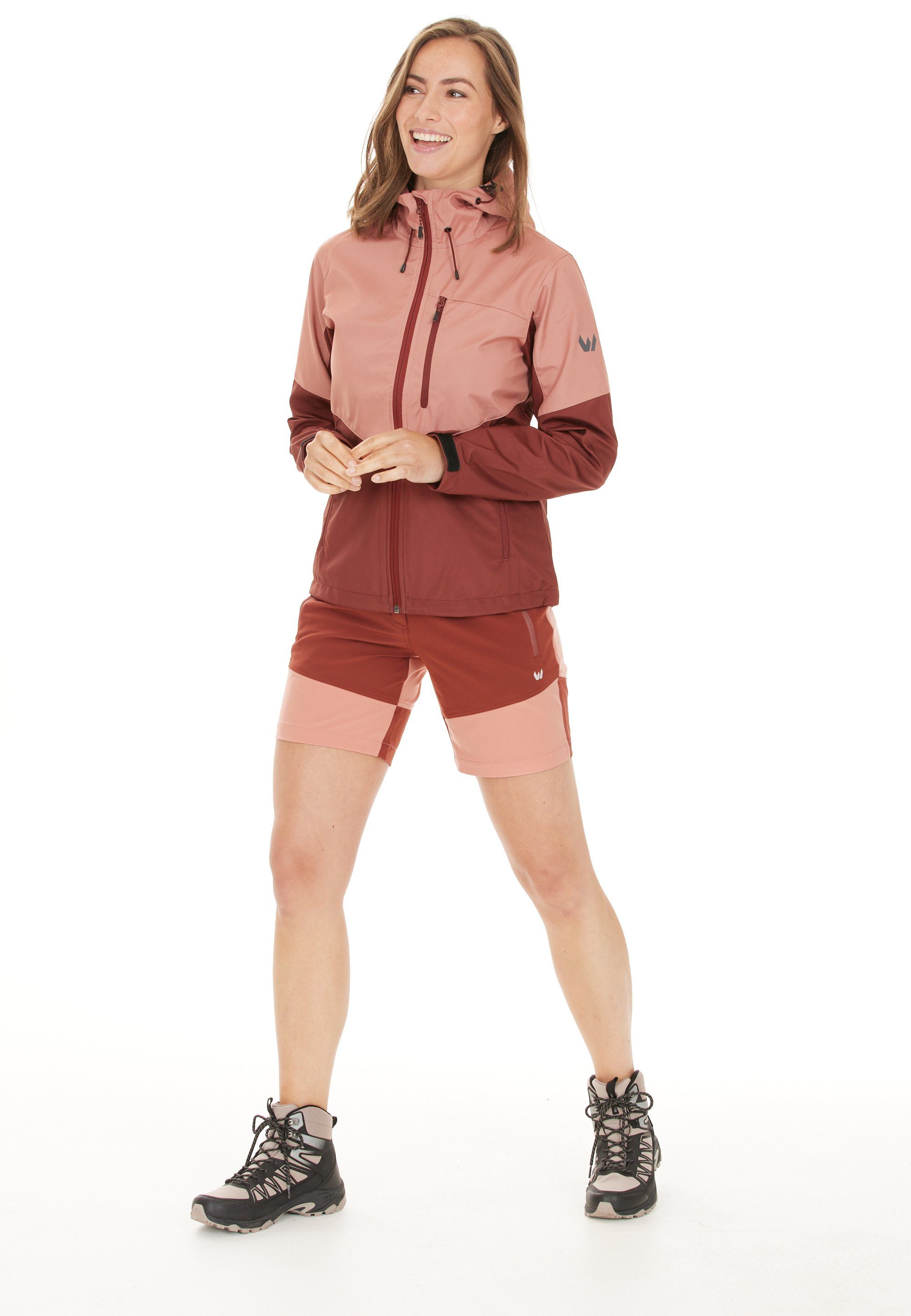 aus wasserdichtem und rosa-rot Outdoorjacke wind- WHISTLER Rosea Funktionsmaterial