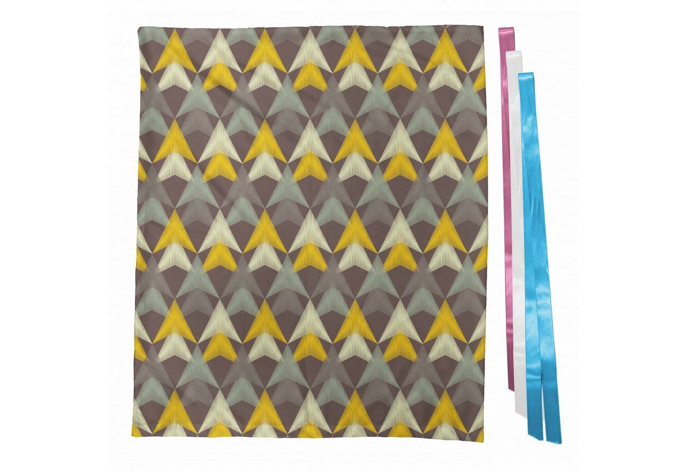 Thumbnail - Abakuhaus Geschenkbox 3x Bändern Wiederbenutzbar, Abstrakt Boho Triangle Scribble