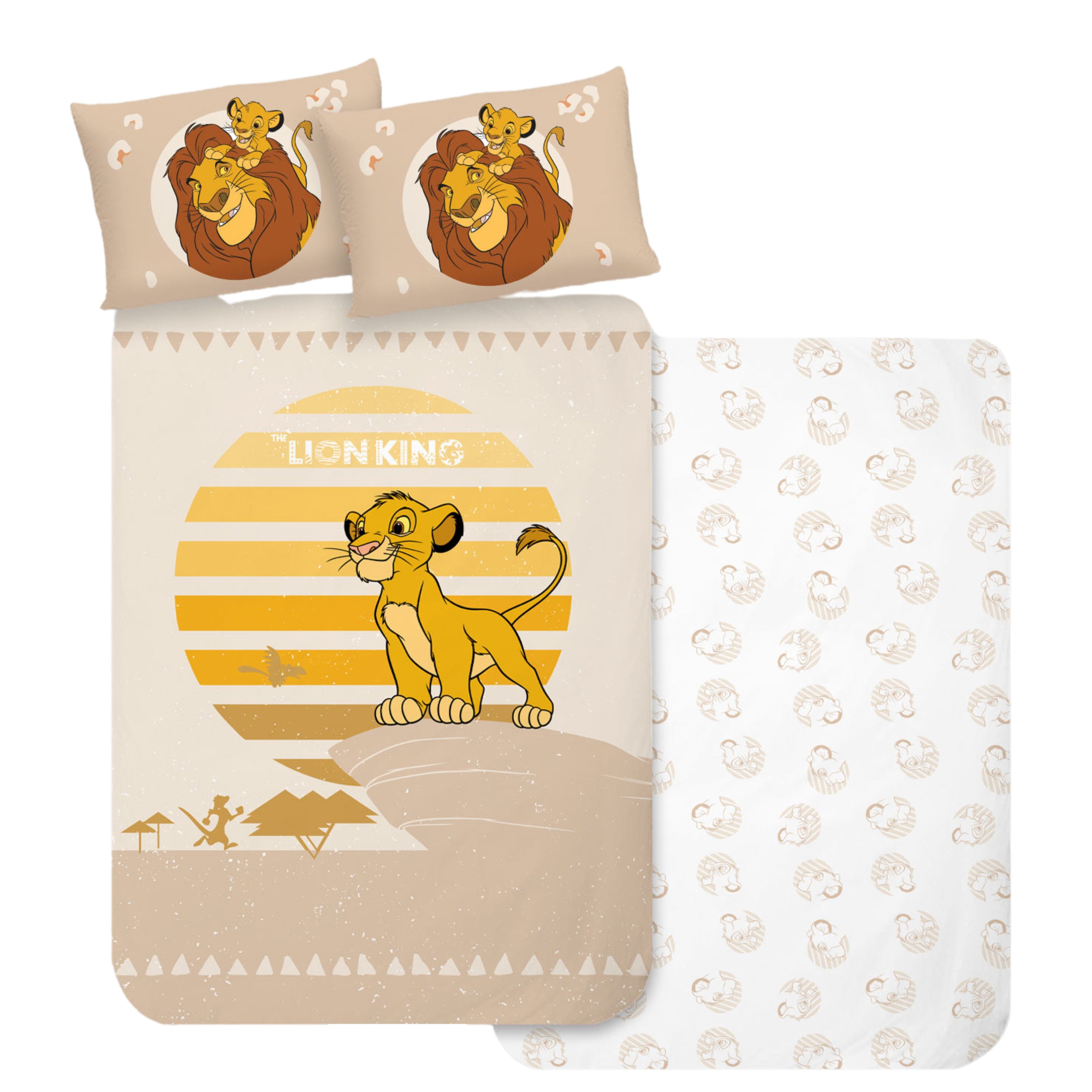 Babybettwäsche Disney König der Löwen, Renforcé in 100x135 + 40x60 cm