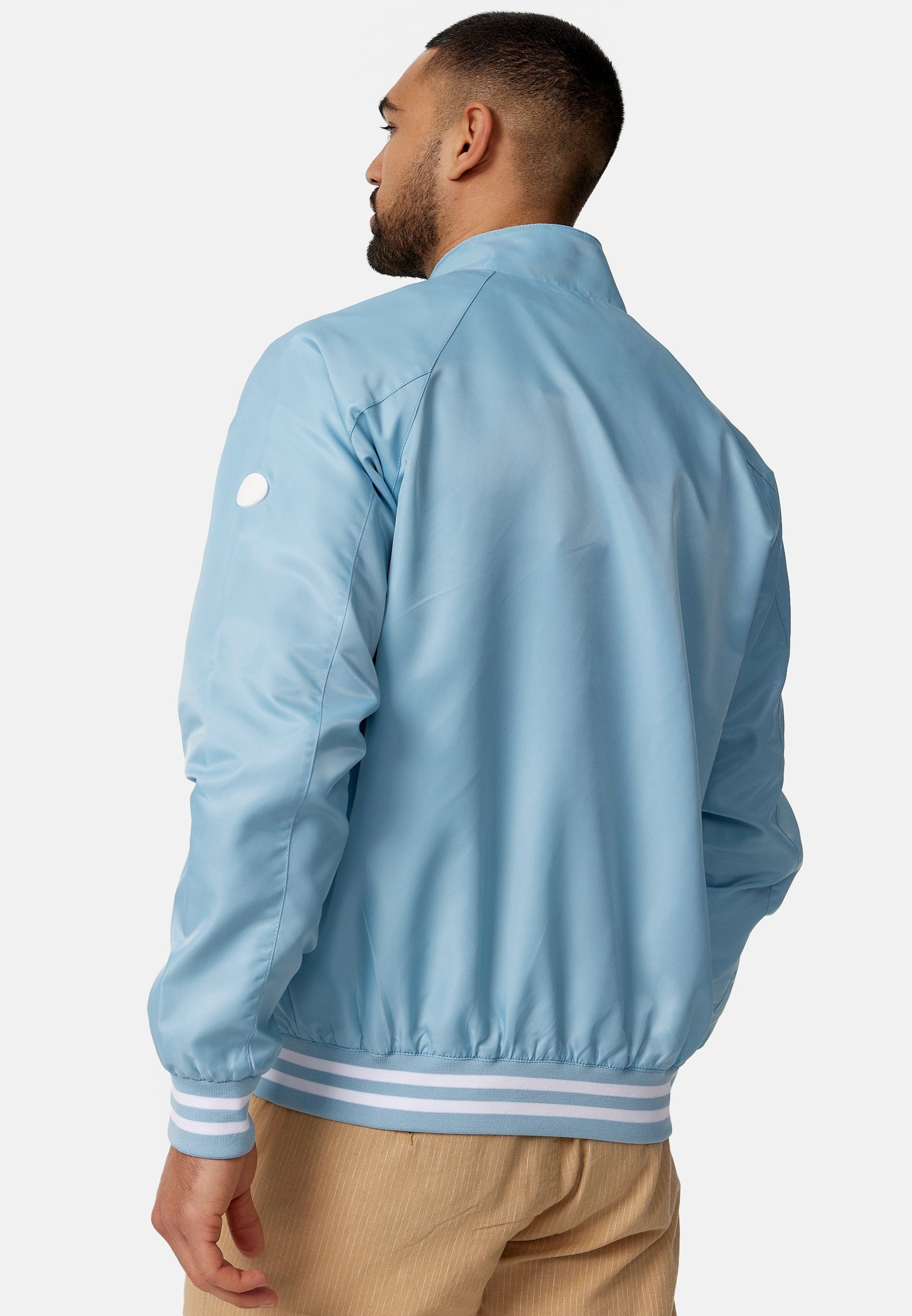 Indicode Sommerjacke Herren Ayser Übergangsjacke Herrenjacke mit Stehkragen & gerippten Arm-und Saumabschluss