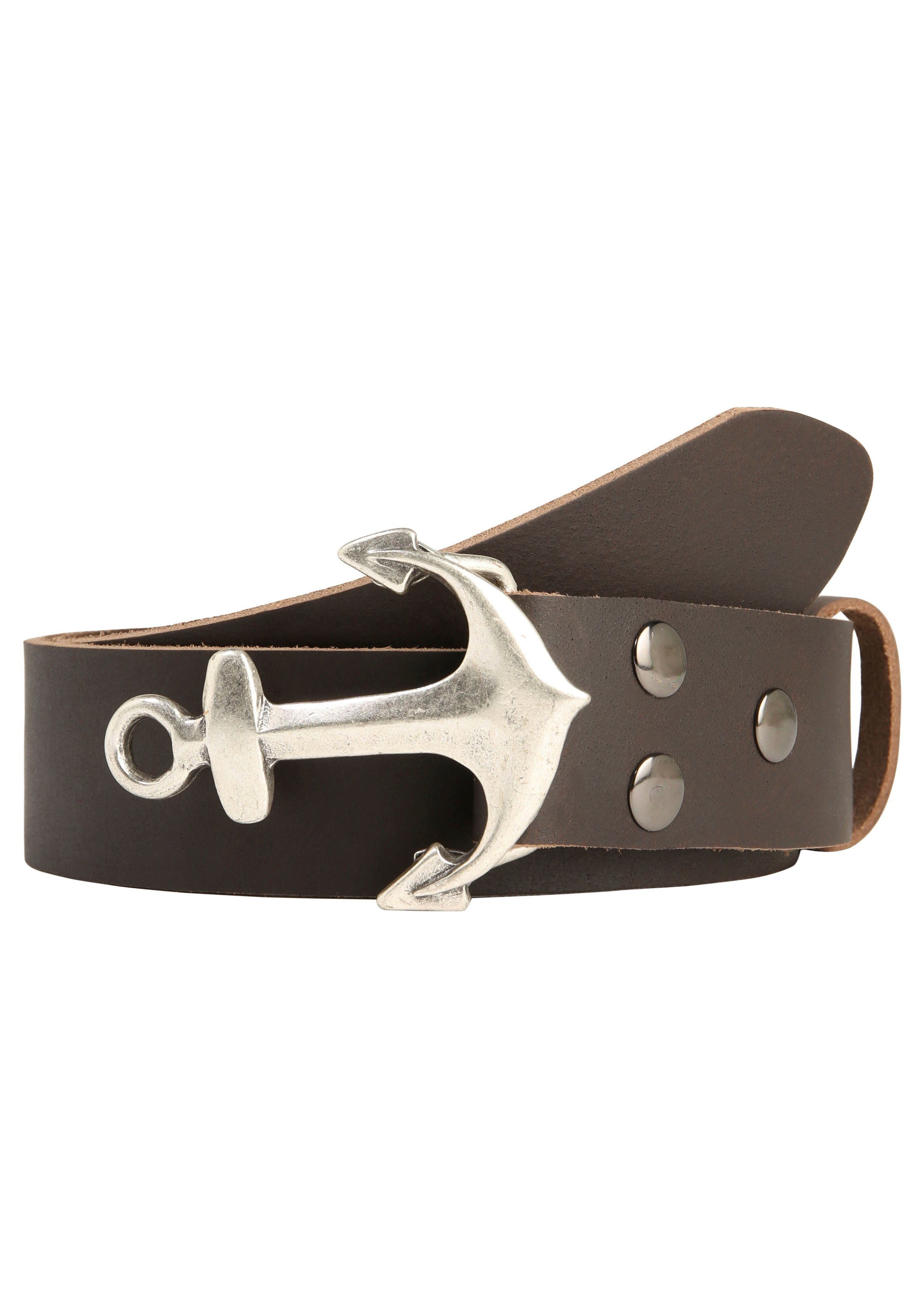 Rettungsring Gürtel Ledergürtel mit austauschbarer Schließe »Anker SO19°« günstig online kaufen