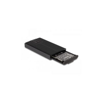 Delock Festplatten-Gehäuse 42022 - Externes Gehäuse USB 20 Gbps für 2 x M.2 NVMe...