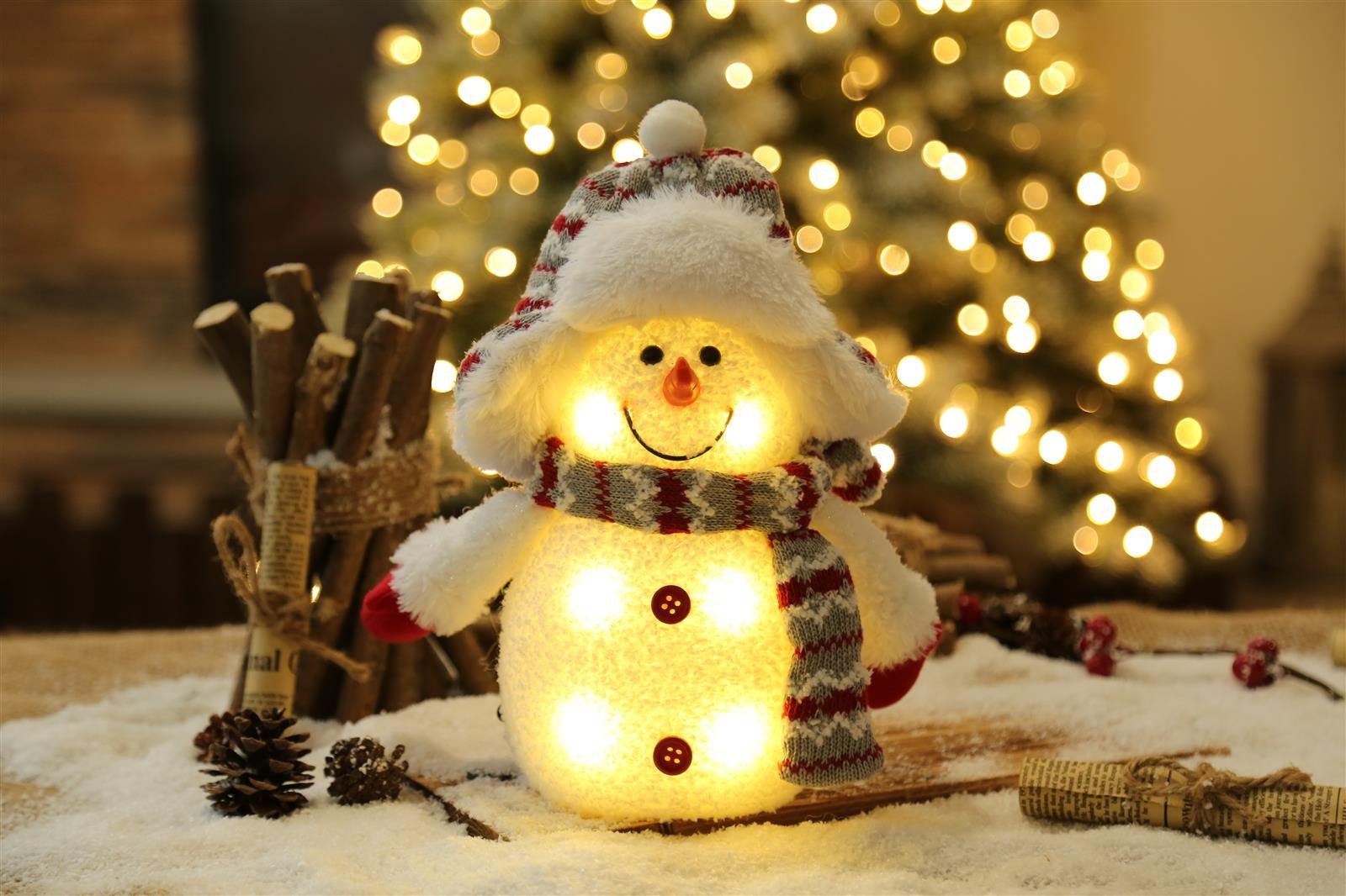Weihnachten LED Winter Weihnachtsfigur Frosty Deko Klein Schneemann Bambelaa! Bambelaa! Figuren