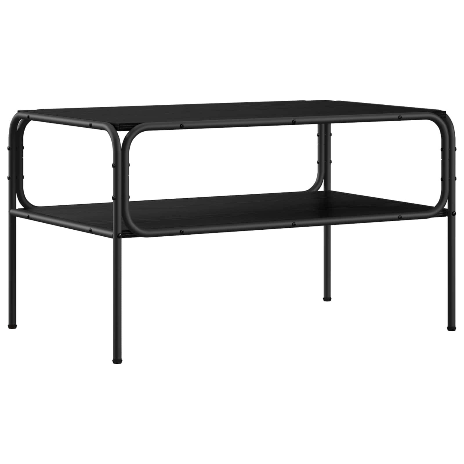 vidaXL Couchtisch 80 x 50 x 46 cm Beistelltisch Schwarz Eichen-Optik 100x50x46 cm