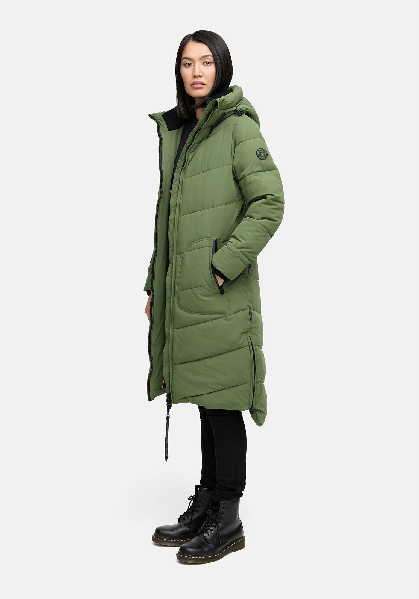 Marikoo Winterjacke Benikoo langer Winter Mantel gesteppt