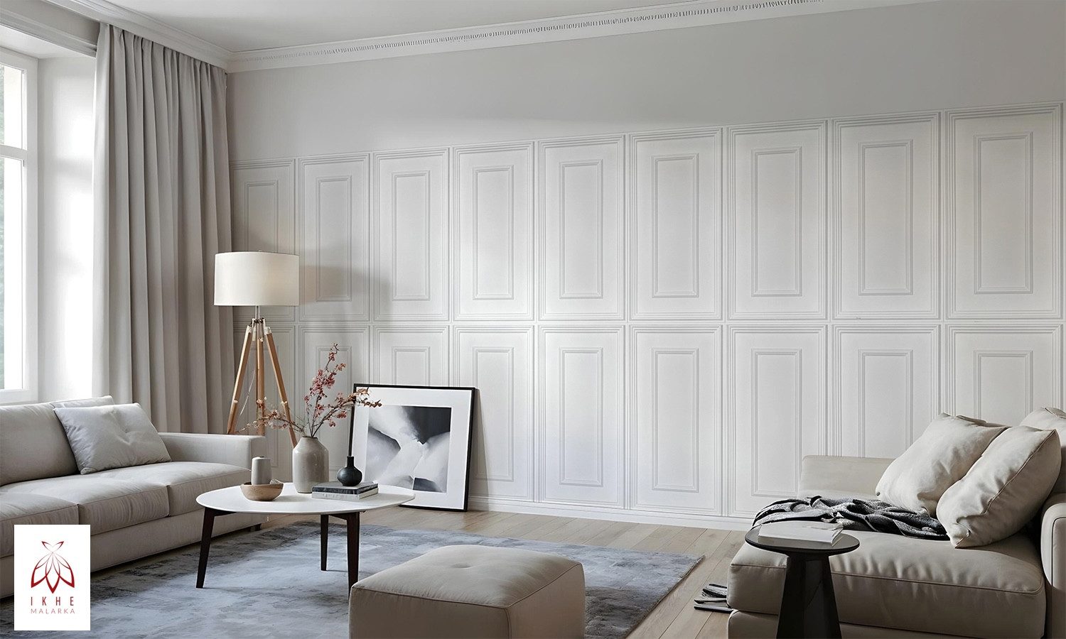 IKHEMalarka 3D Wandpaneel PVC Kunststoff Paneelen Wandverkleidung, BxL: 50x100 cm, 0,5 qm, (100x50cm, Einzelpaneel) Italienisches Design, Wasserfest, Stoßfest!