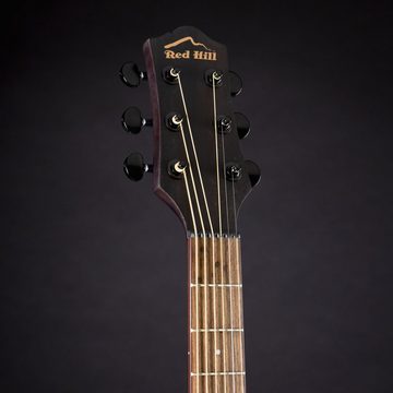 Red Hill Westerngitarre, Western Vintage Elektrische Gitarre, Mini Jumbo Cutaway, Schwarz, mit PS-400T Pickup System, Westerngitarren, 000/OM Gitarren, Western Vintage Elektrische Gitarre, Mini Jumbo Cutaway, PS-400T