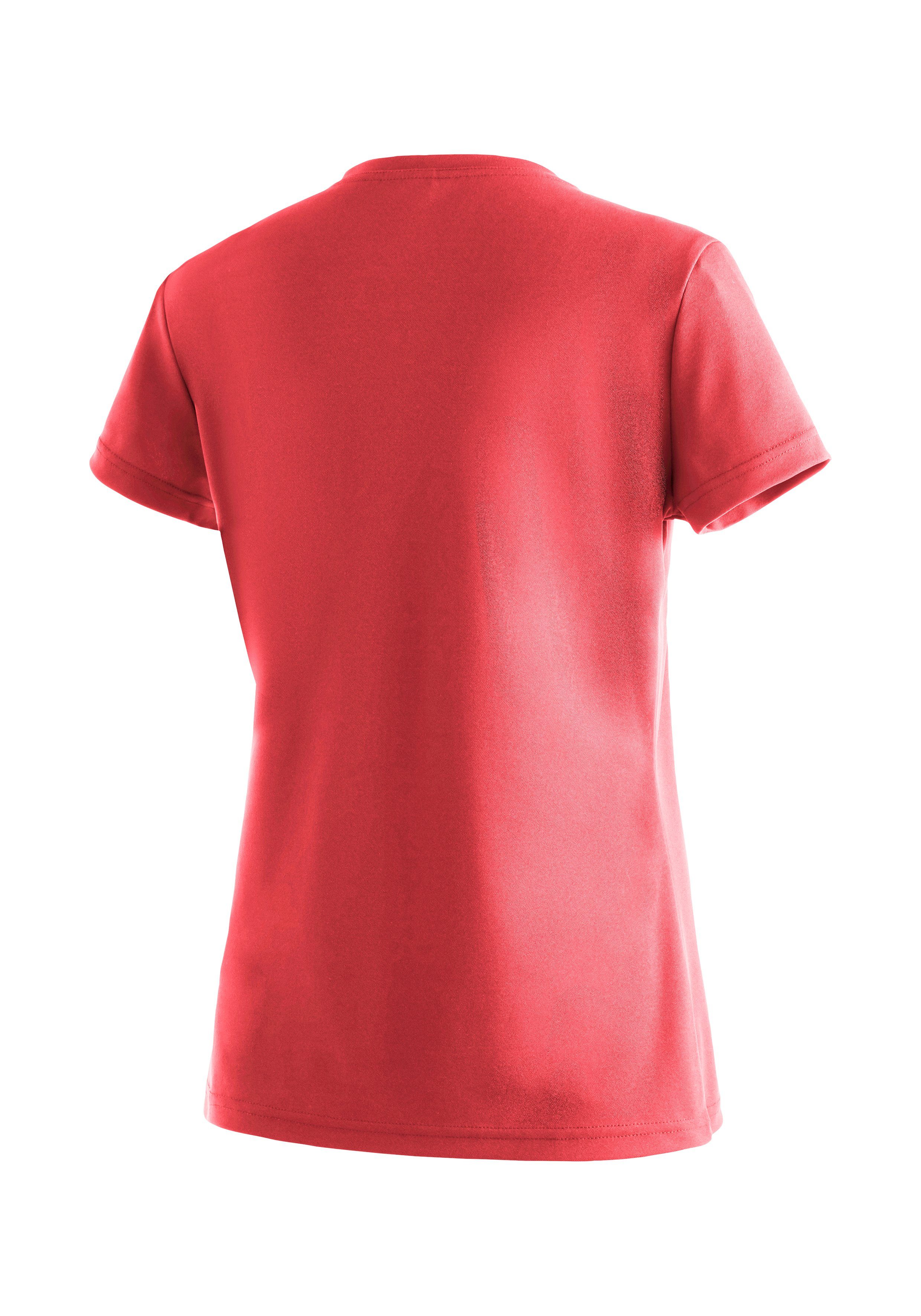 T-Shirt, Wandern Funktionsshirt Sports Kurzarmshirt Maier für Freizeit hellrot Trudy und Damen