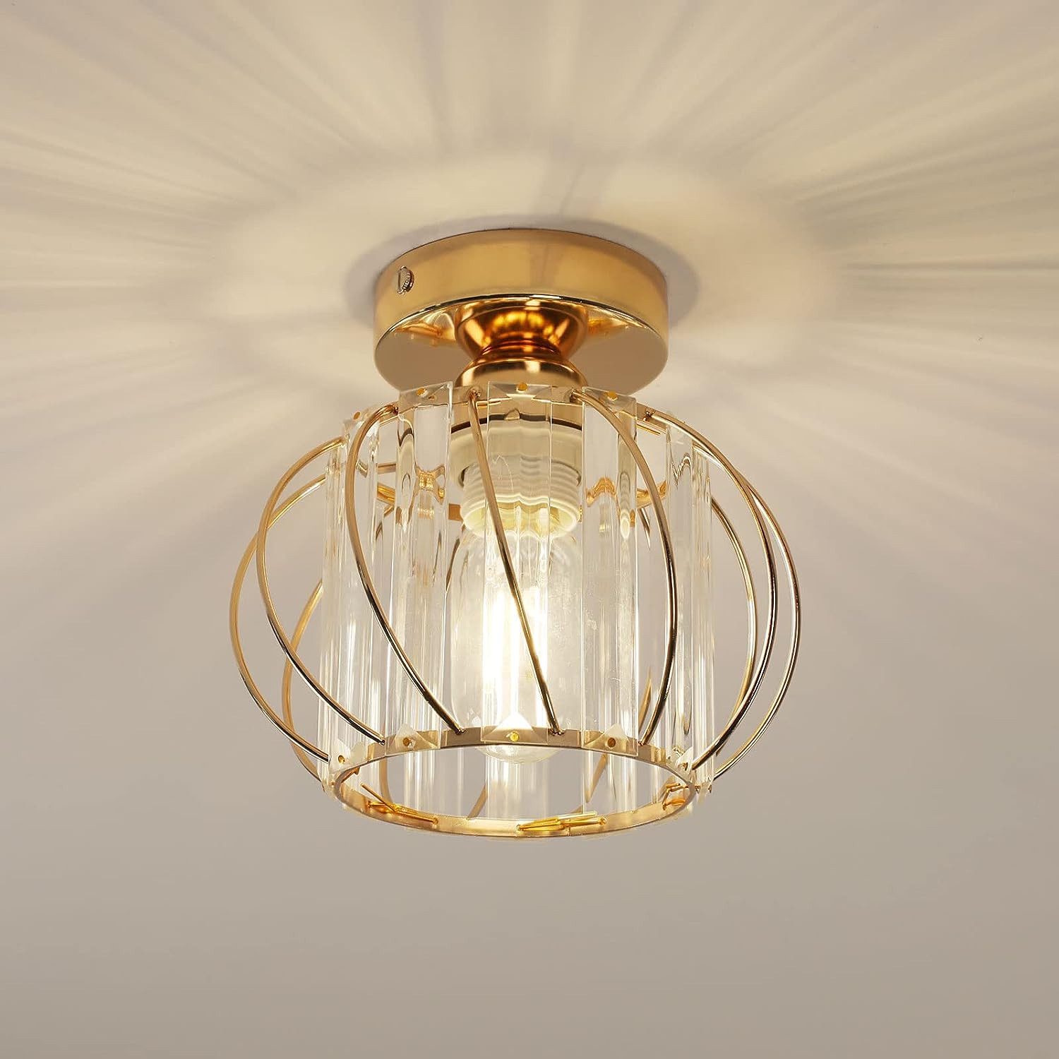 Goeco Deckenleuchte Moderne Kristall-Deckenleuchte E27 LED günstig online kaufen