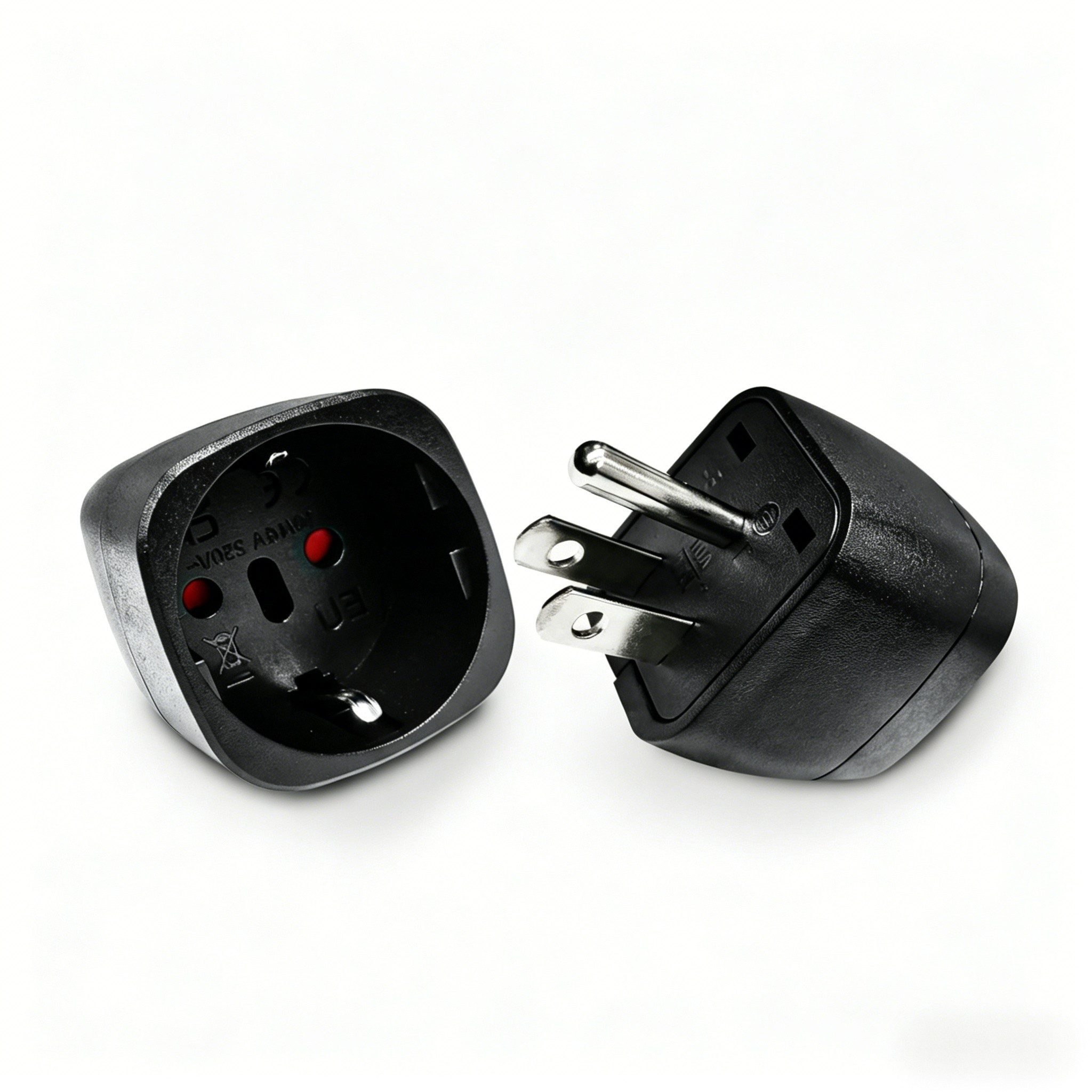 shuwosmart 2er Set USA Reiseadapter EU auf US Stecker Typ B Reisestecker Adapter Typ B Stecker, EU-Stecker auf US-Steckdose, Europa Stecker zu Steckeradapter, Steckdosenadapter, Reisegeeignet, Kompakt, Kindersicherung, Feuerfest, 2er-Set