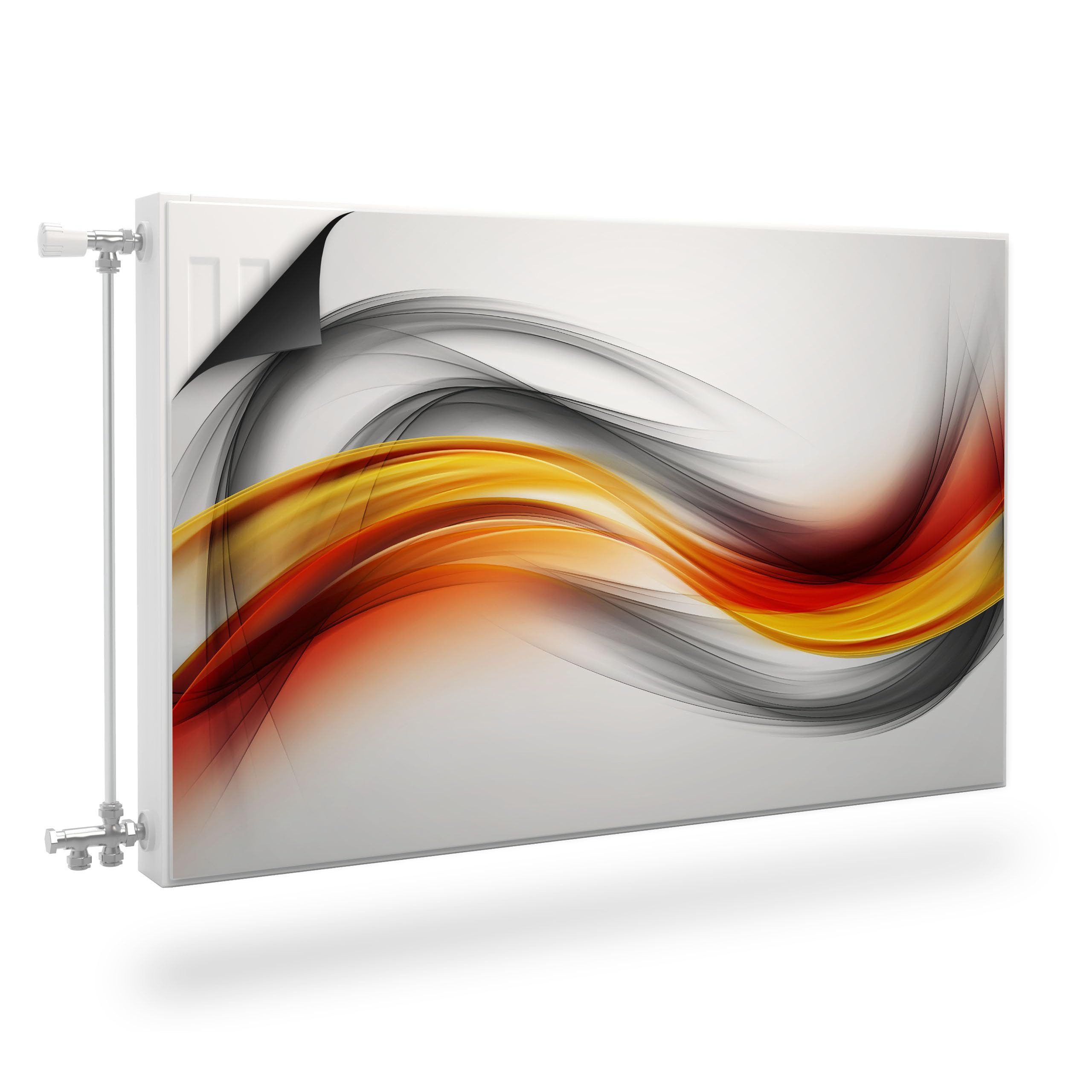 Muralo Magnetfolie Heizkörperverkleidung Abstrakte Welle – Heizkörperabdeckung magnetisch, 80x60 cm, abriebfest, abwischbar