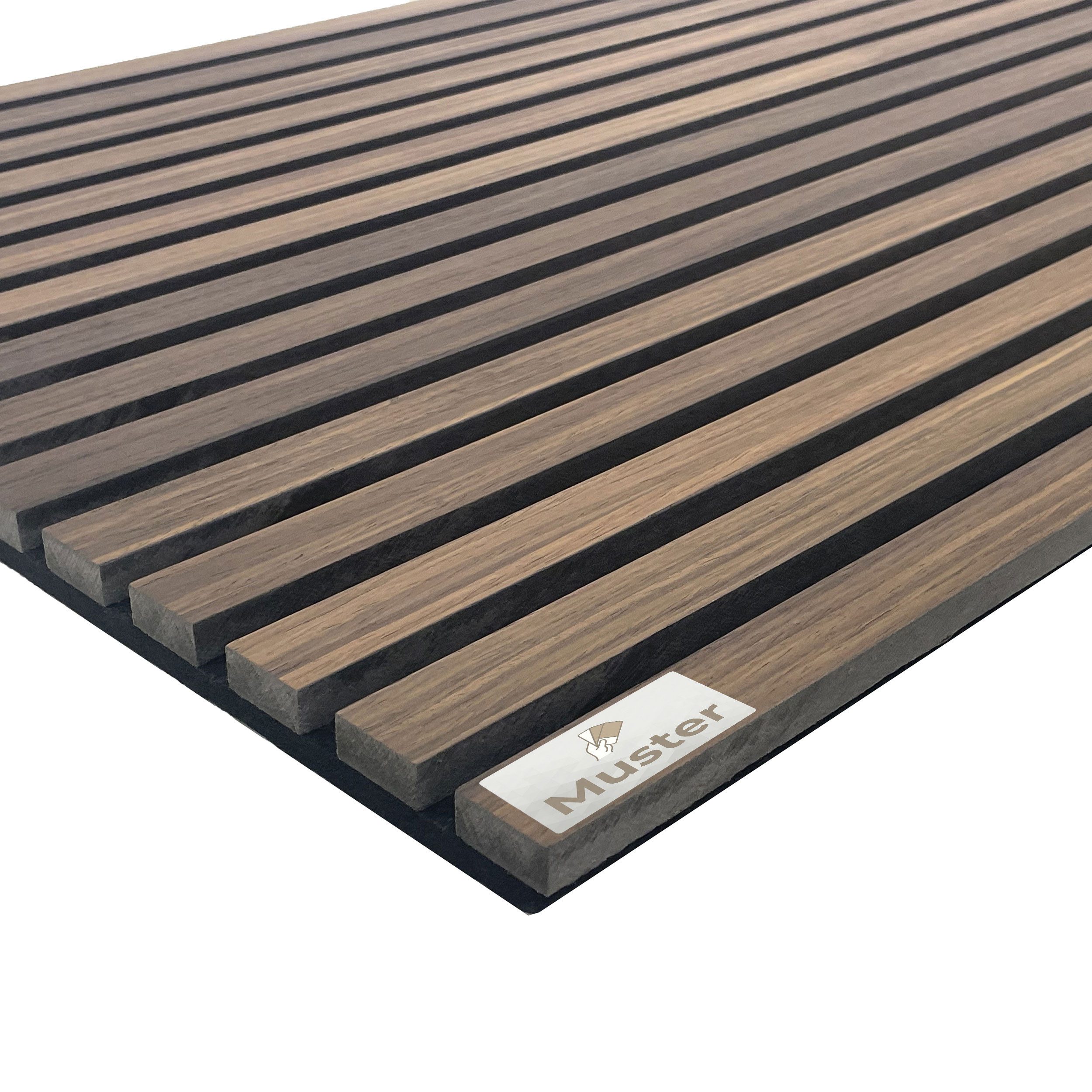 tktrading24 Wandpaneel Akustikpaneel mit Holzfurnier Wandpaneele in Smoke Walnut mit PET-Filz, BxL: 16x28 cm, (1-tlg)