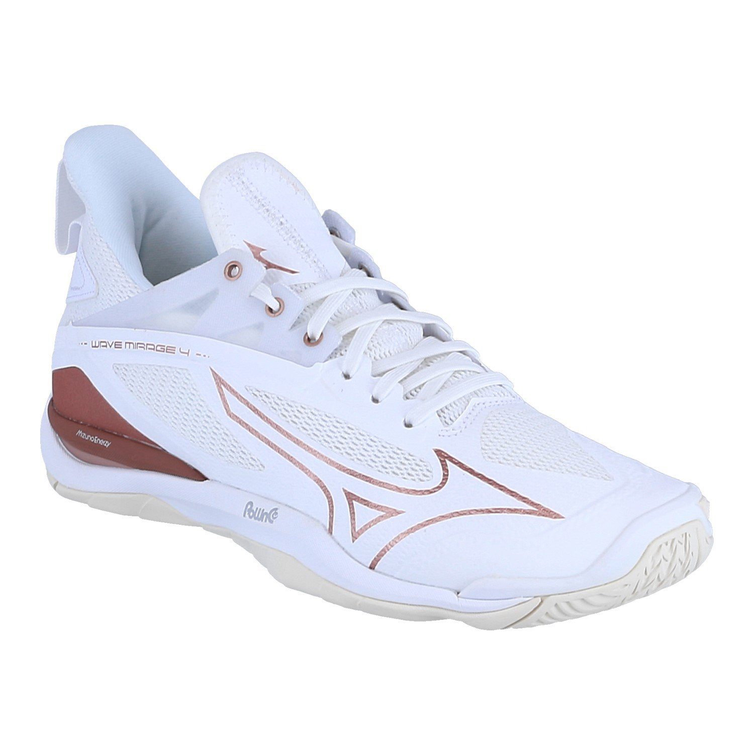 Mizuno Hallen-Indoorschuhe Wave Mirage 4 beige/weiss Damen Squashschuh
