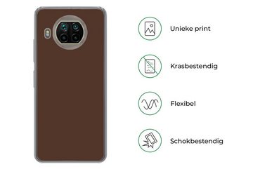 MuchoWow Handyhülle Braun - Dunkel - Farben, Phone Case, Handyhülle Xiaomi Mi 10T Lite, Silikon, Schutzhülle