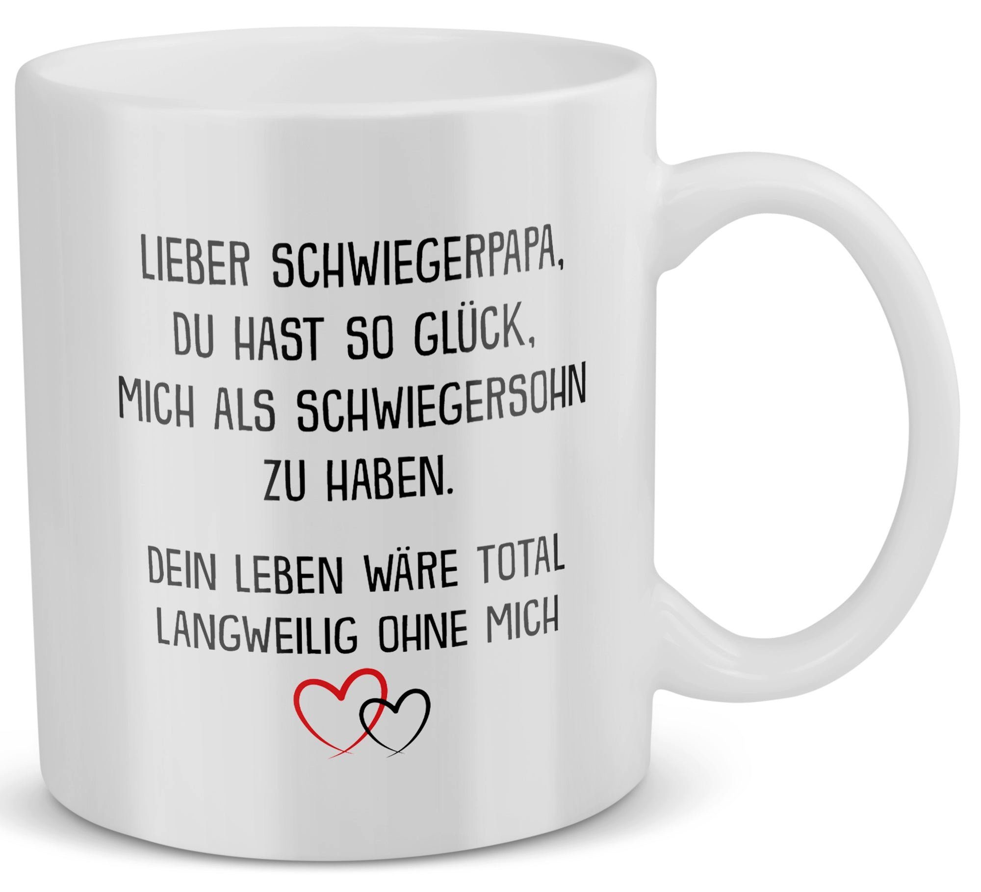 22Feels Tasse Schwiegerpapa Geschenk v. Schwiegersohn Schwiegervater Vater der Braut, Keramik, Made in Germany, Spülmaschinenfest