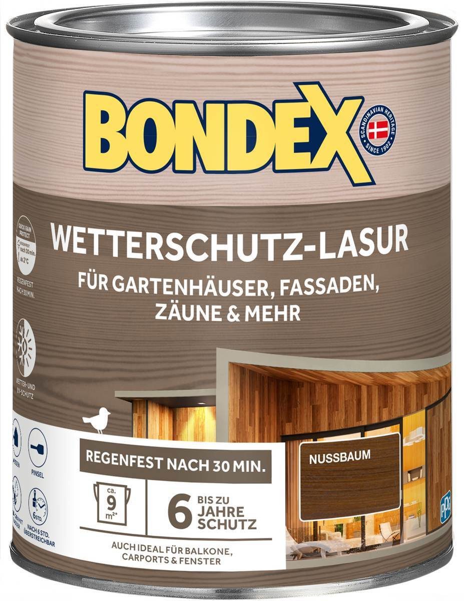 Bondex Holzschutzlasur BONDEX Wetterschutz-Lasur für Aussen, Holz-Schutz, UV-Schutz