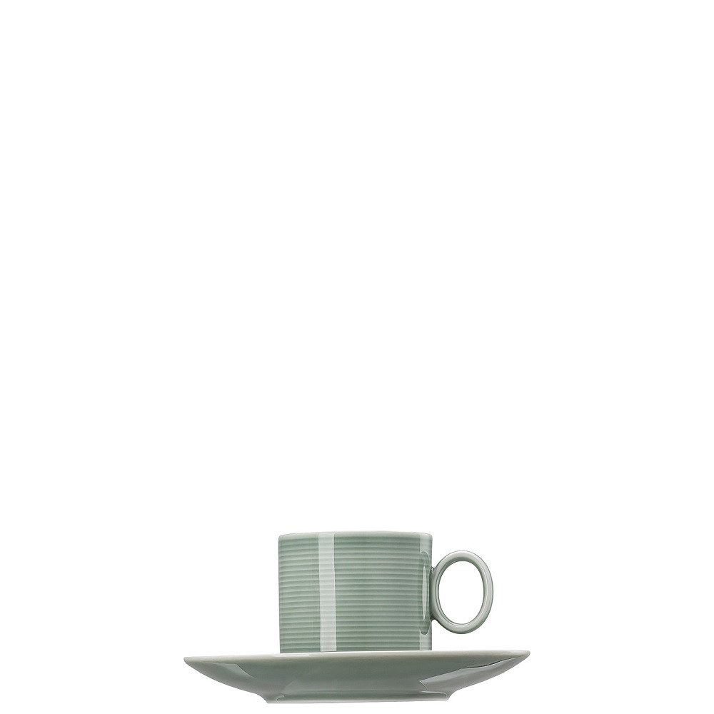 Thomas Porzellan Becher Thomas Loft Moss Green Kaffeeobertasse +Untere 2-tlg., Porzellan