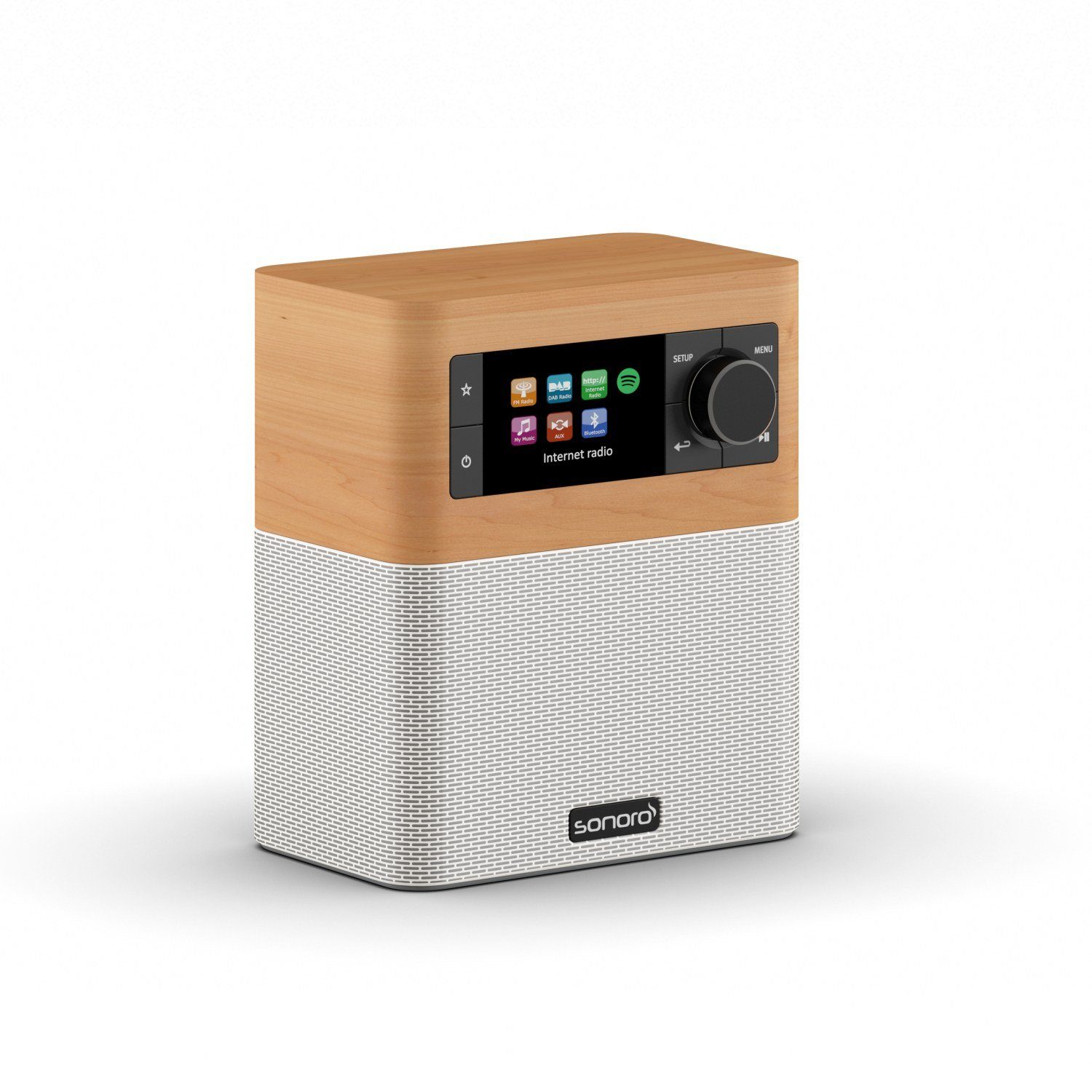 Sonoro Stream Ahorn Weiß Internet-Radio (Digitalradio (DAB), FM-Tuner, Internetradio)