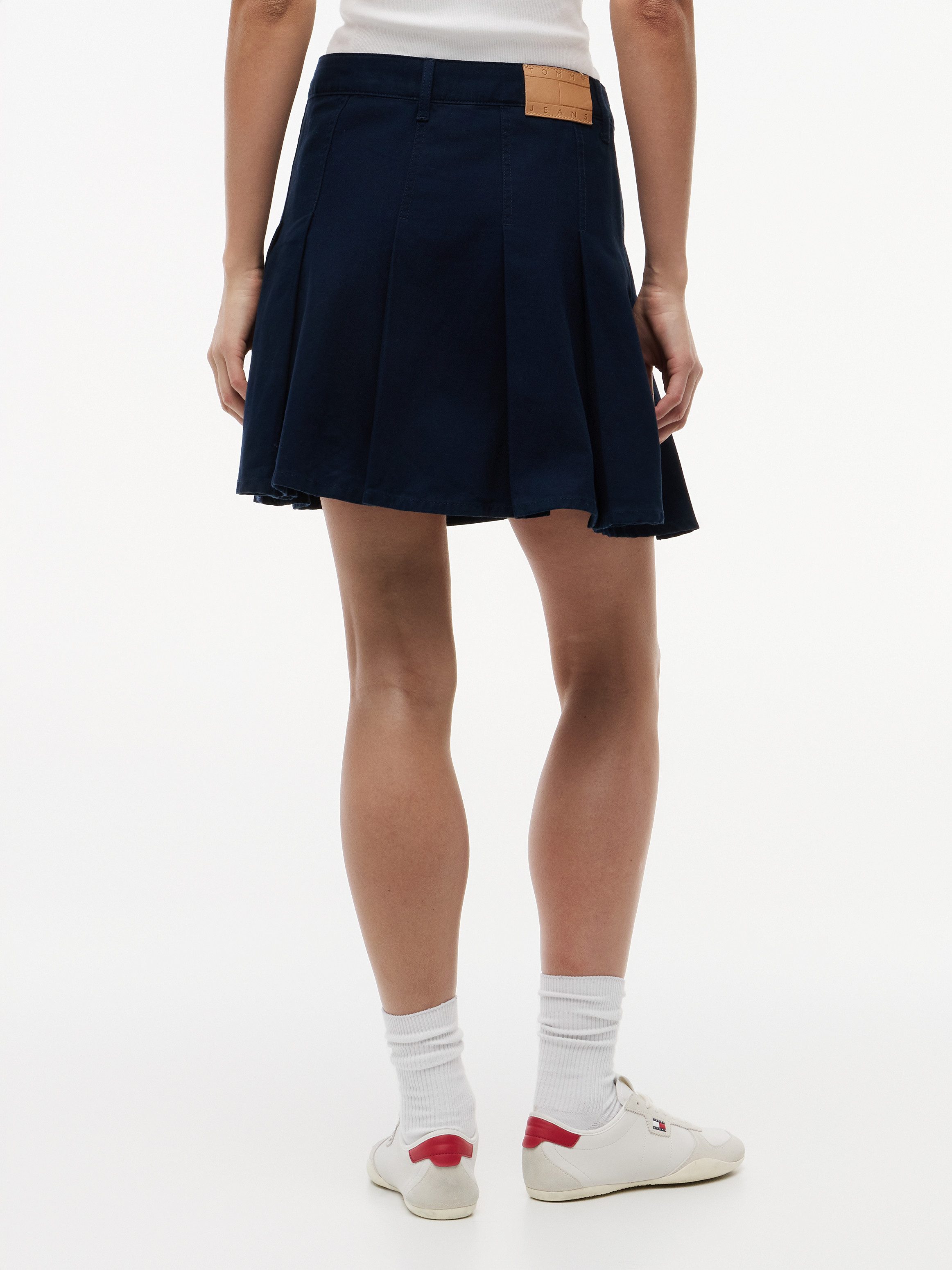 Tommy Jeans Minirock TJW GMD PLEATED MINI SKIRT Baumwolle, Plisseefalten