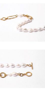 DTC GmbH Perlenkette Luxuriöse natürliche Barockperlenkette (Finde noch heute Dein perfektes Schmuckstück!, 1-tlg)