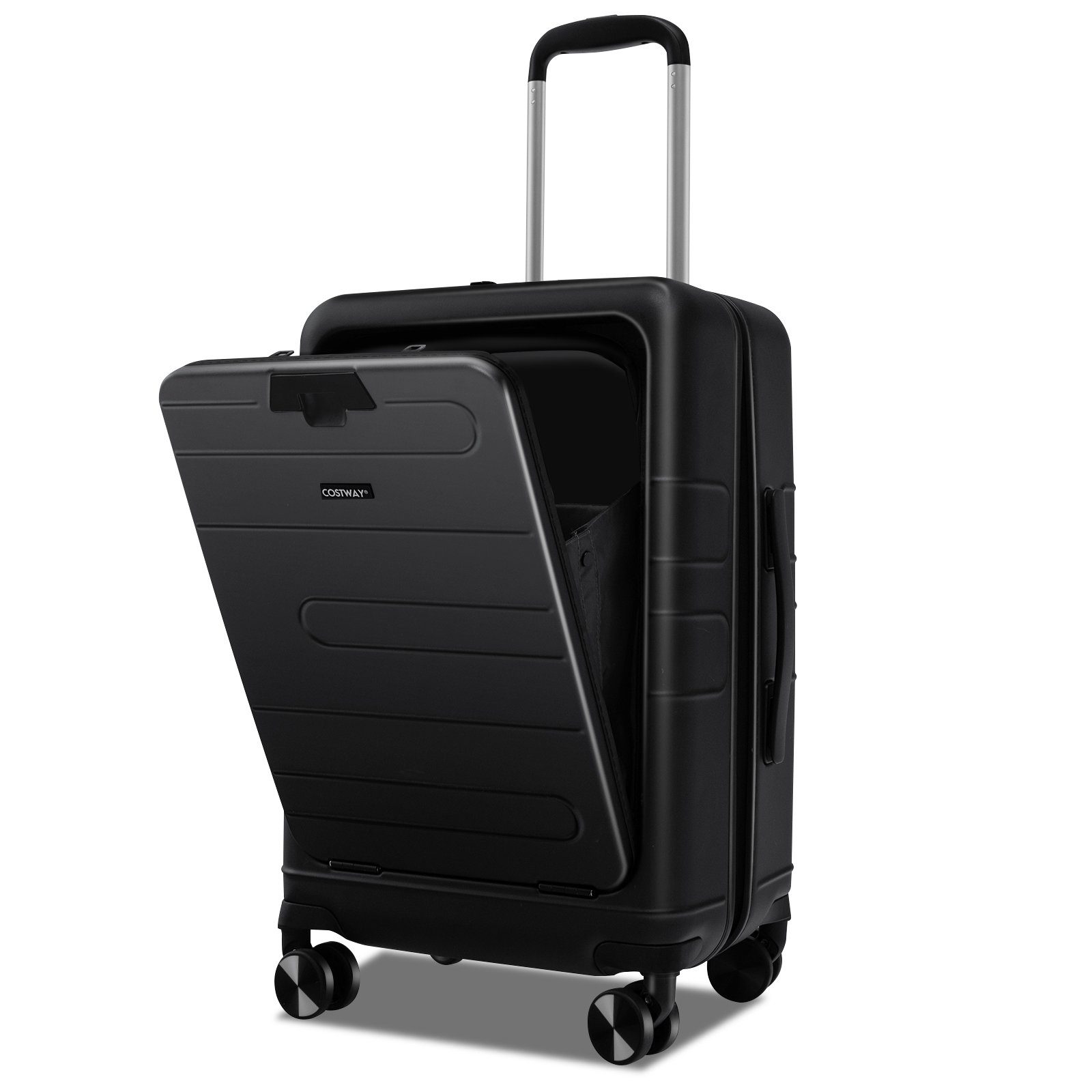 COSTWAY Business-Trolley, 4 Rollen, 38L mit USB-Anschluss & TSA-Schloss, 20”