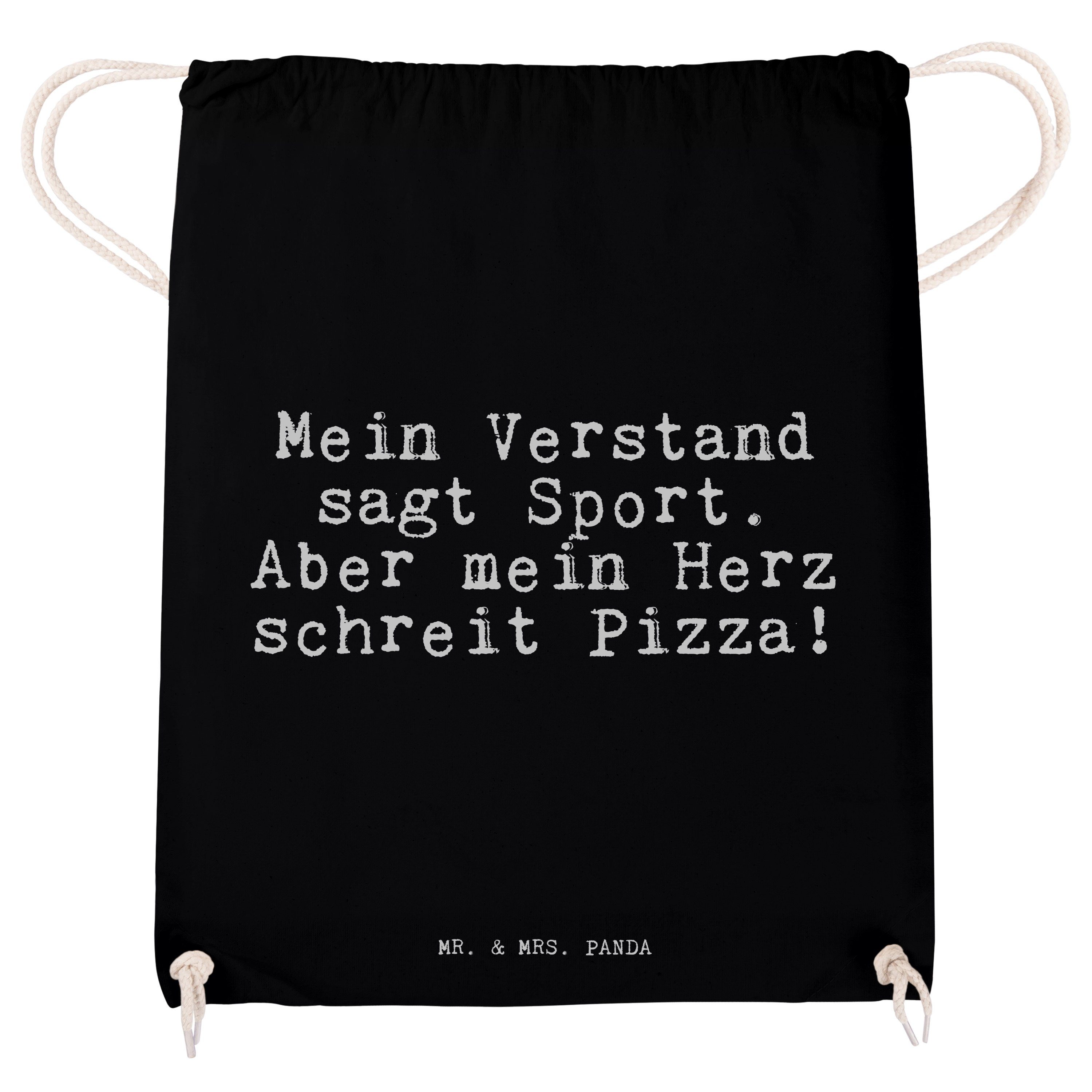 Verstand (1-tlg) Panda Mrs. Geschenk, - & Freundin, Mein sagt - Mr. Sprüche, Schwarz Sporttasche Sport....