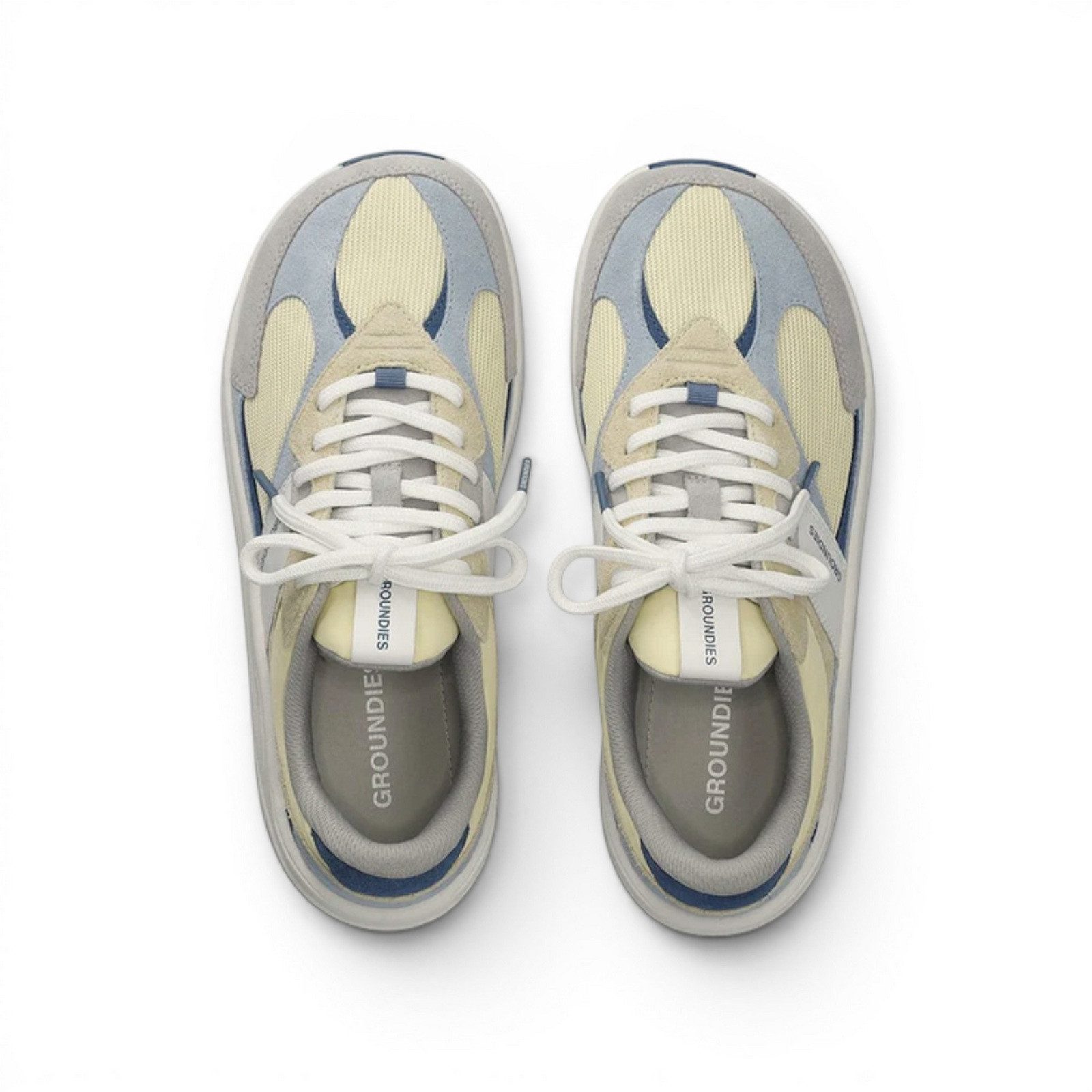 GROUNDIES Starlite 2.0 (Zero Drop, anatomisch Zehenbox) gelb/hellblau Herren Sneaker